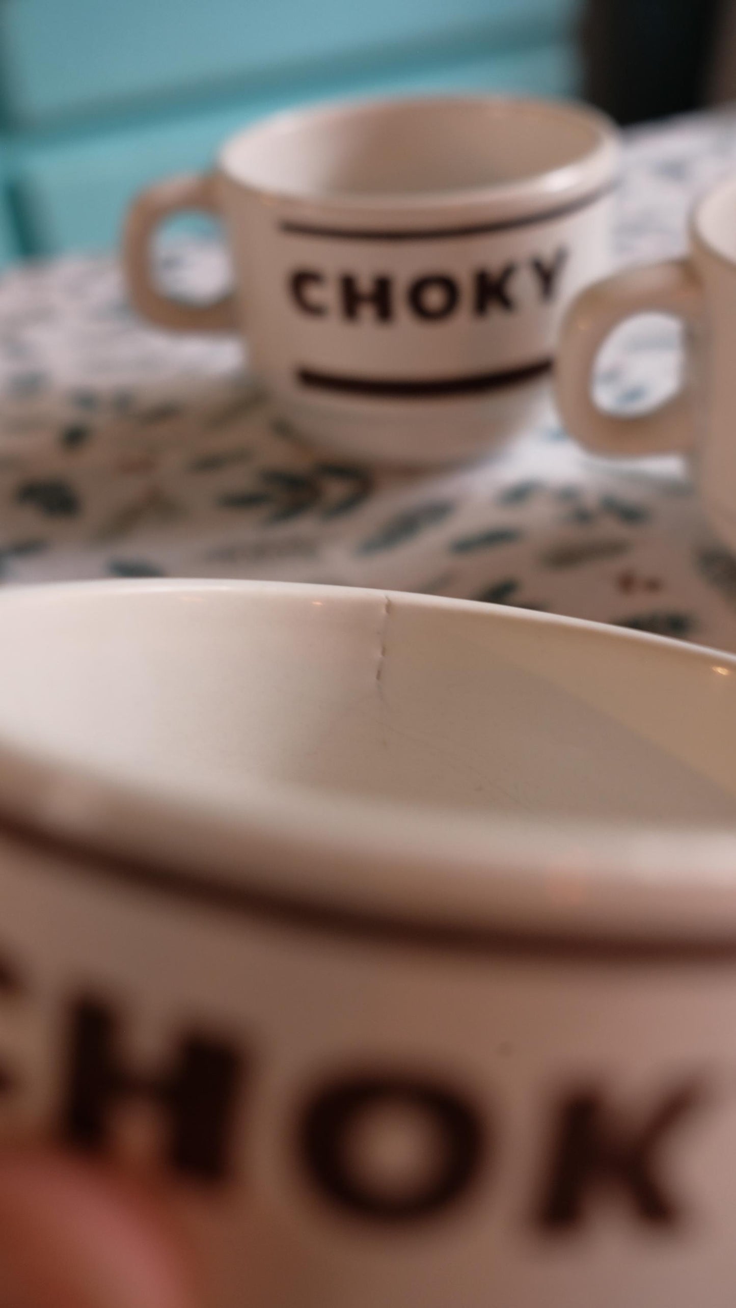 Lot de 4 tasses publicitaires chocky