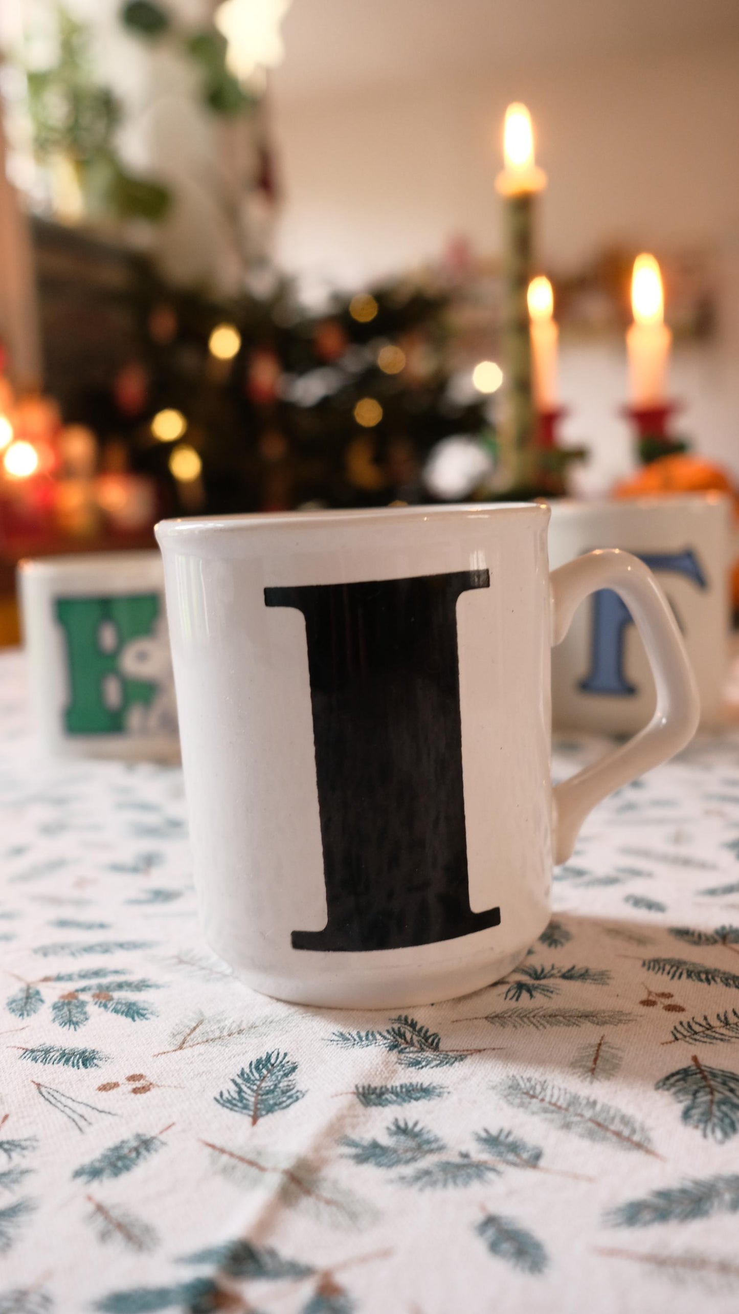 Mugs lettre I vintage, made in England