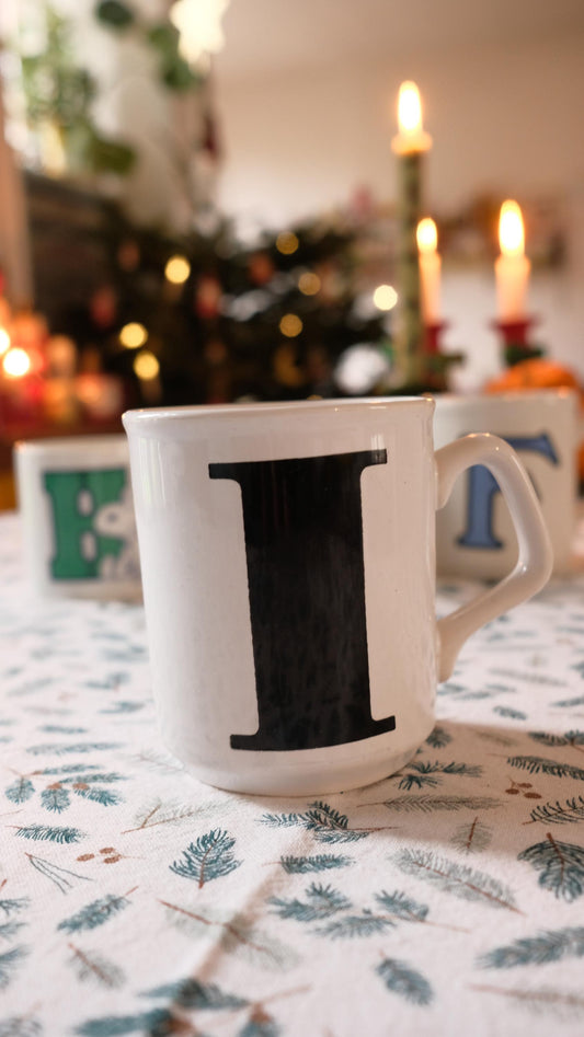 Mugs lettre I vintage, made in England