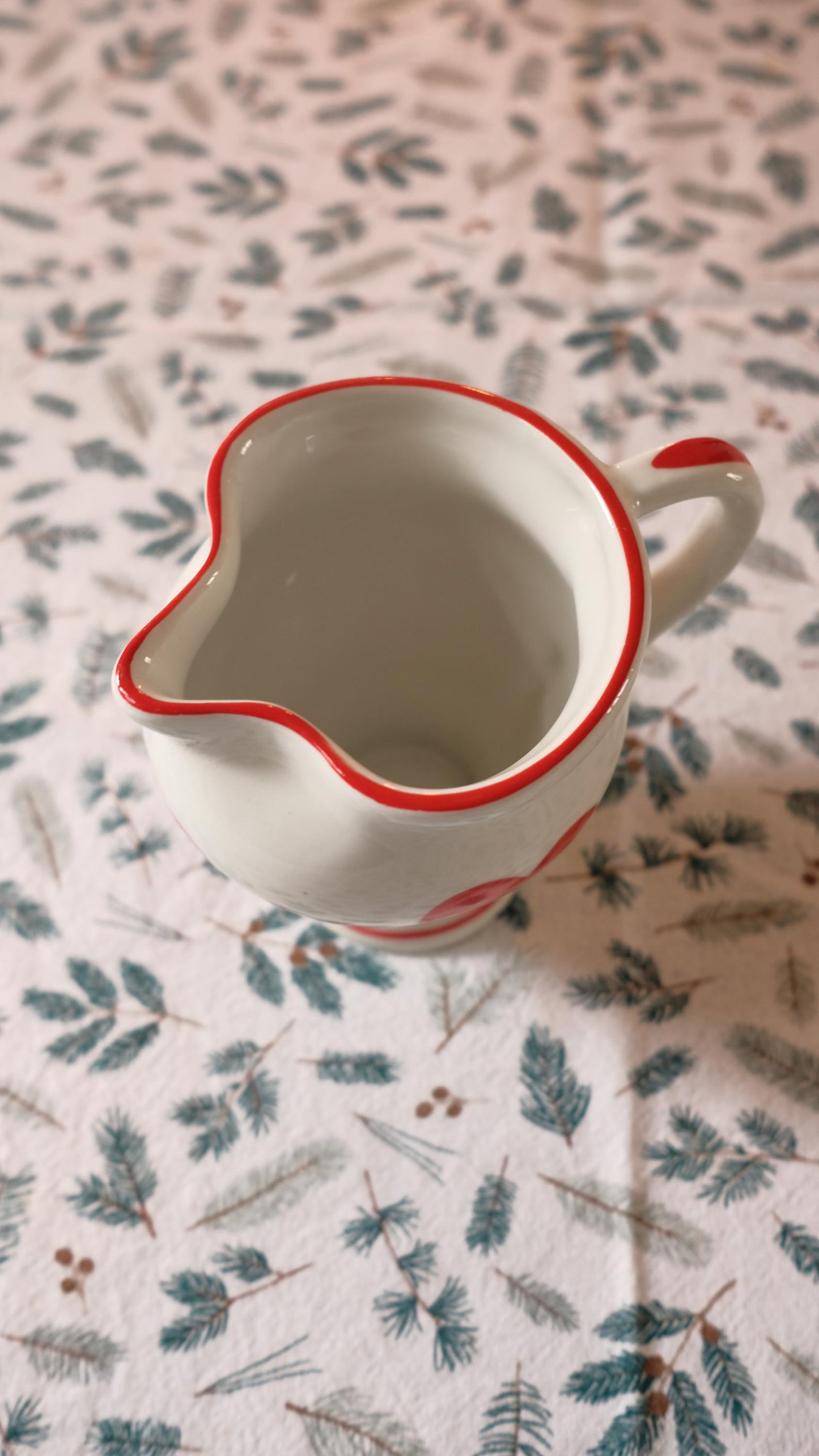 Pot à lait motif cœur vintage
