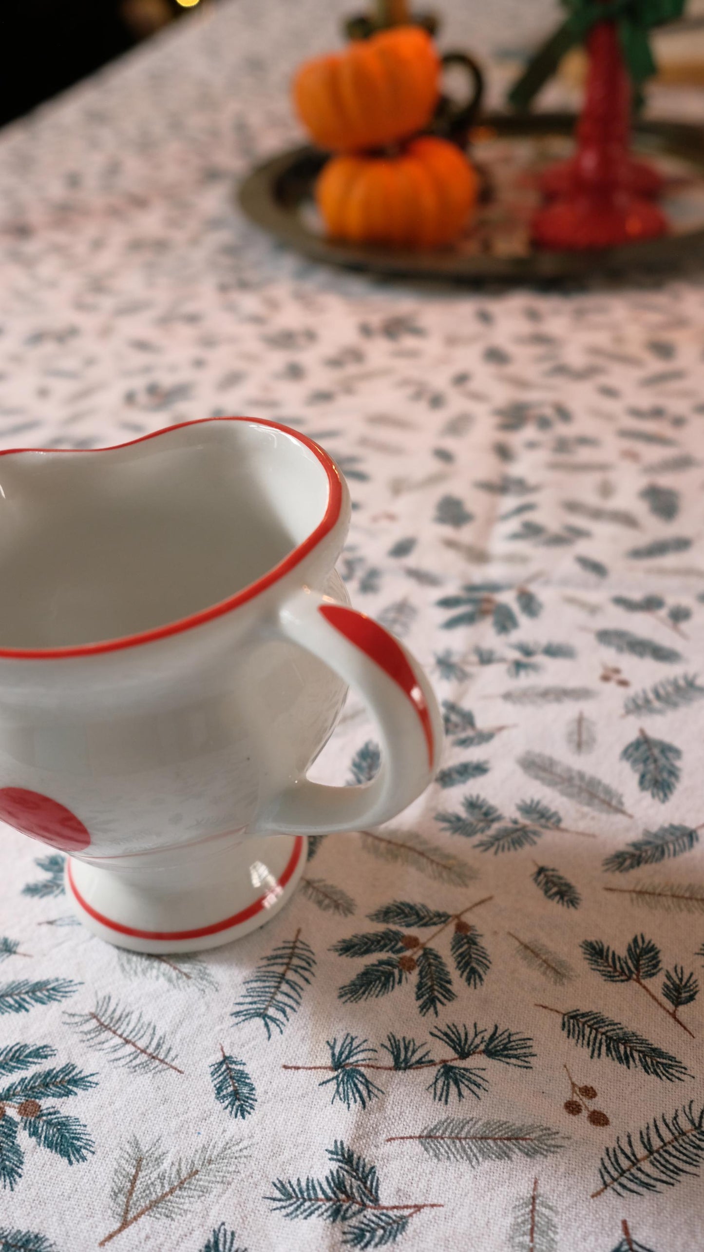 Pot à lait motif cœur vintage