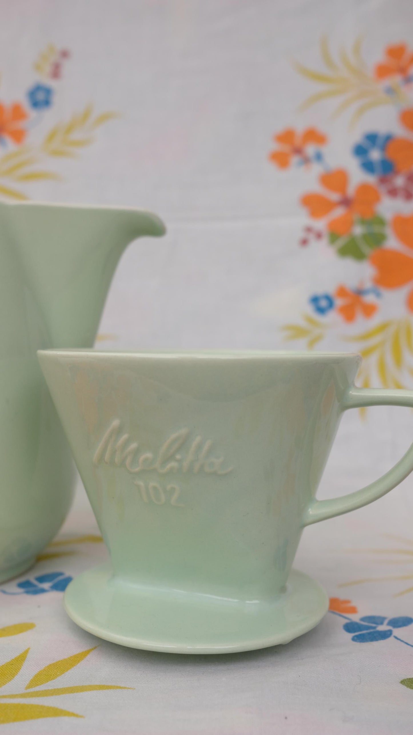 Cafetière Melitta en céramique et son porte filtre