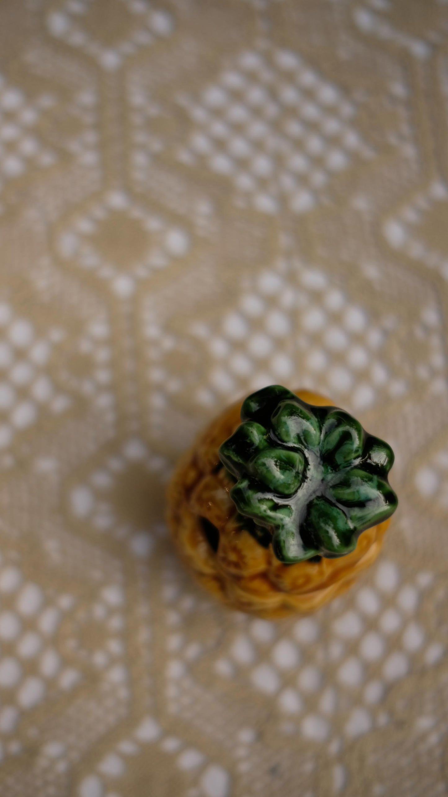 Boîte/Moutardier/sucrier vintage en forme d'ananas