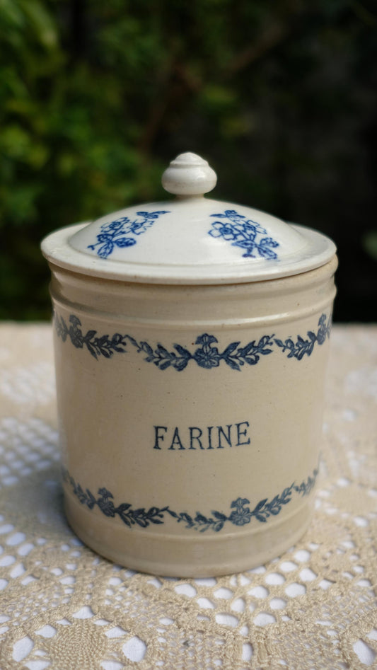 Pot à farine vintage en grès style saint Uze