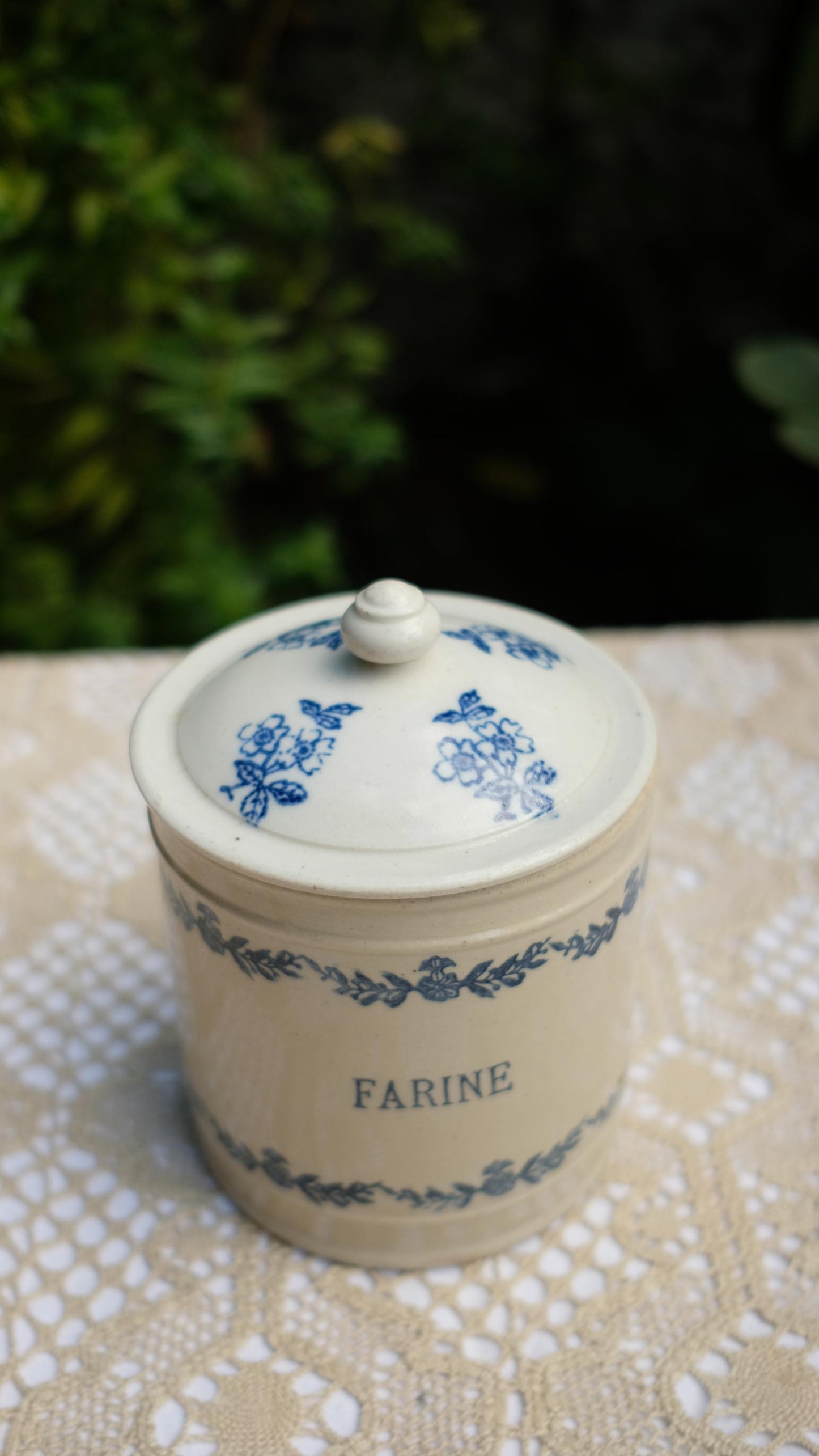 Pot à farine vintage en grès style saint Uze