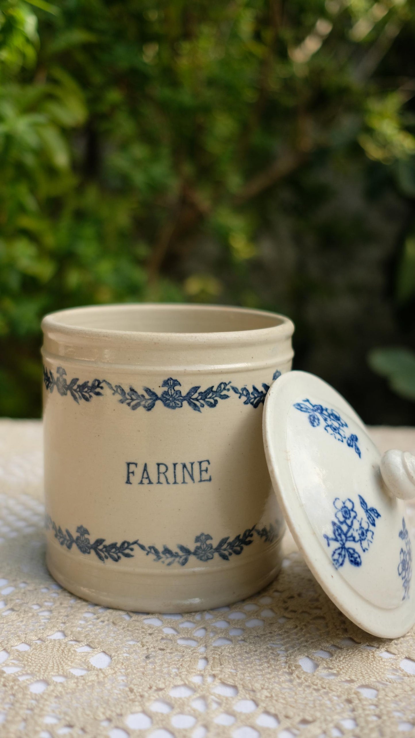 Pot à farine vintage en grès style saint Uze