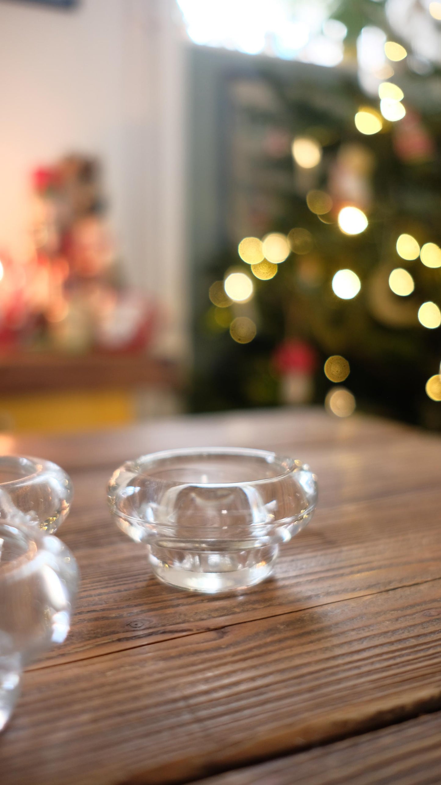 Lot de 3 bougeoirs ronds vintage