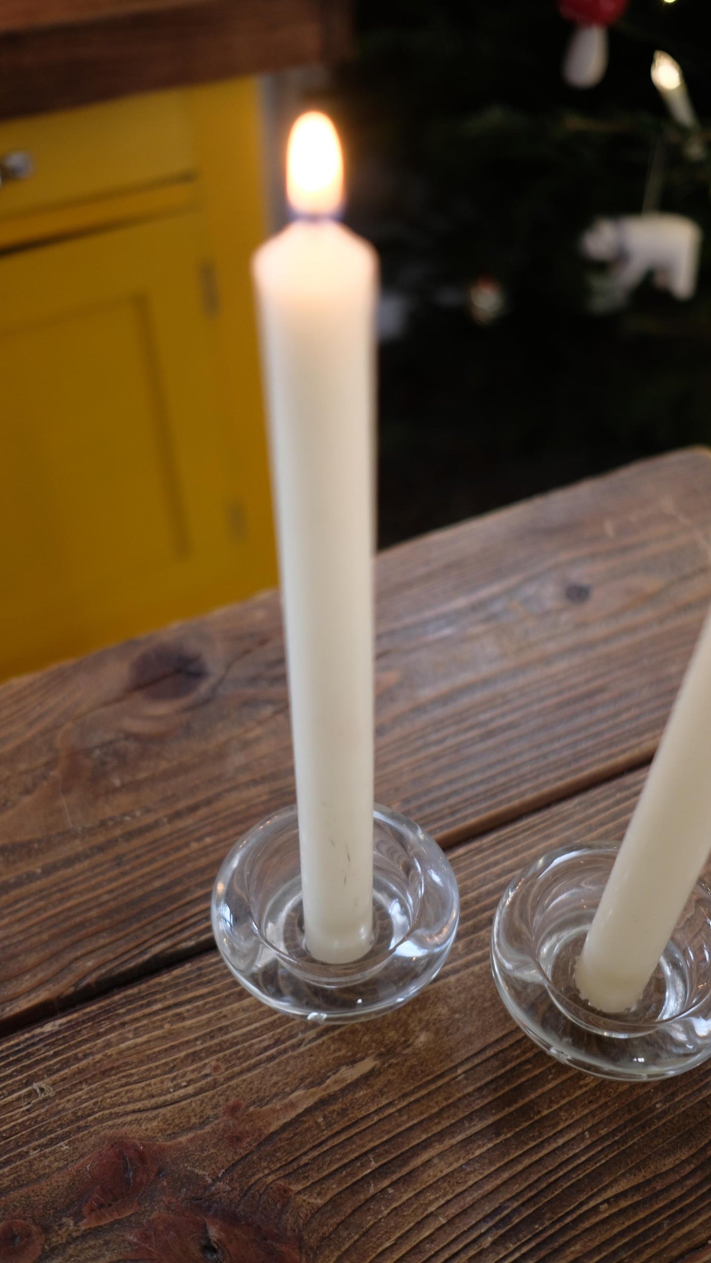 Lot de 3 bougeoirs ronds vintage