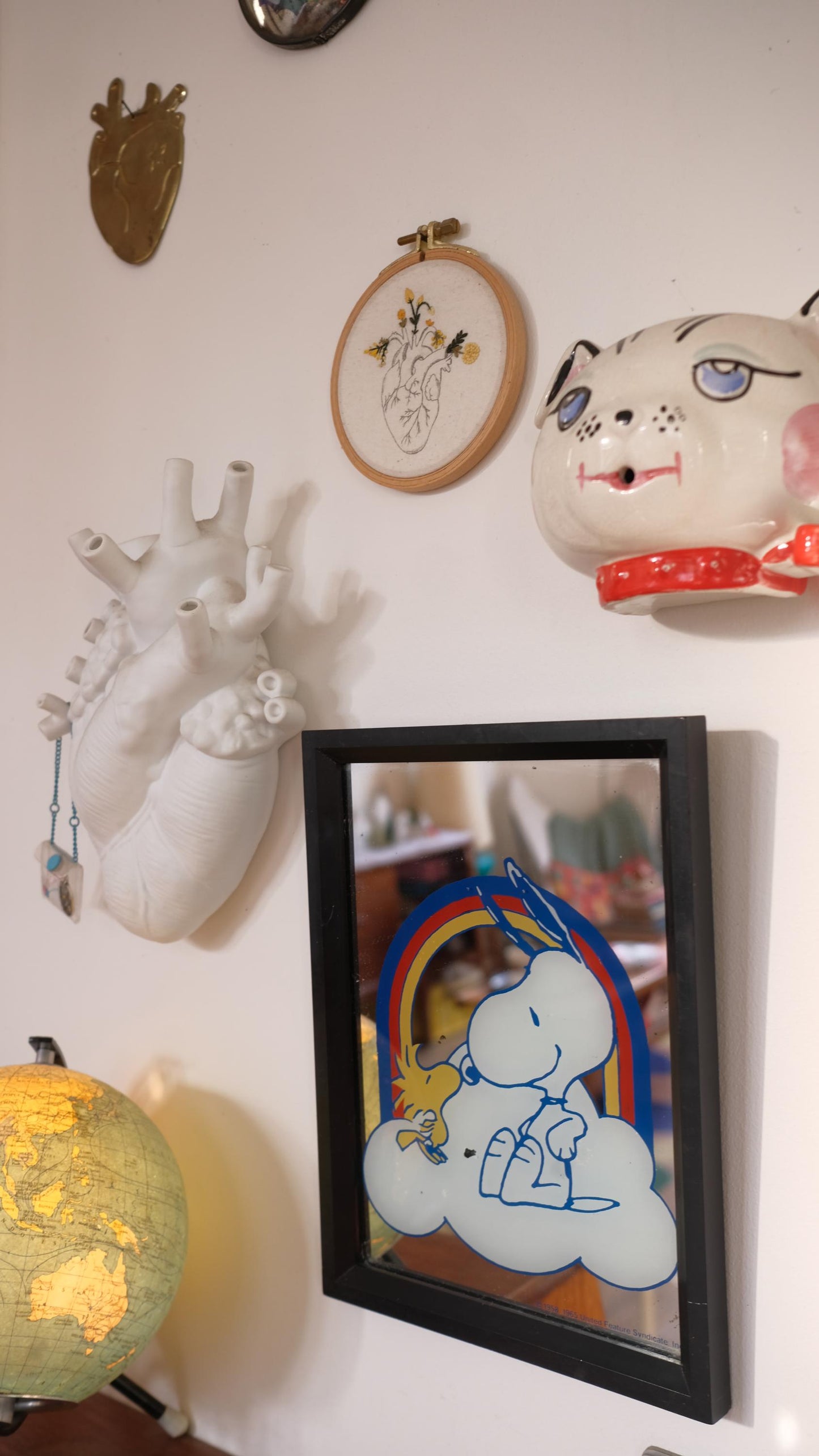 Miroirs snoopy arc en ciel vintage