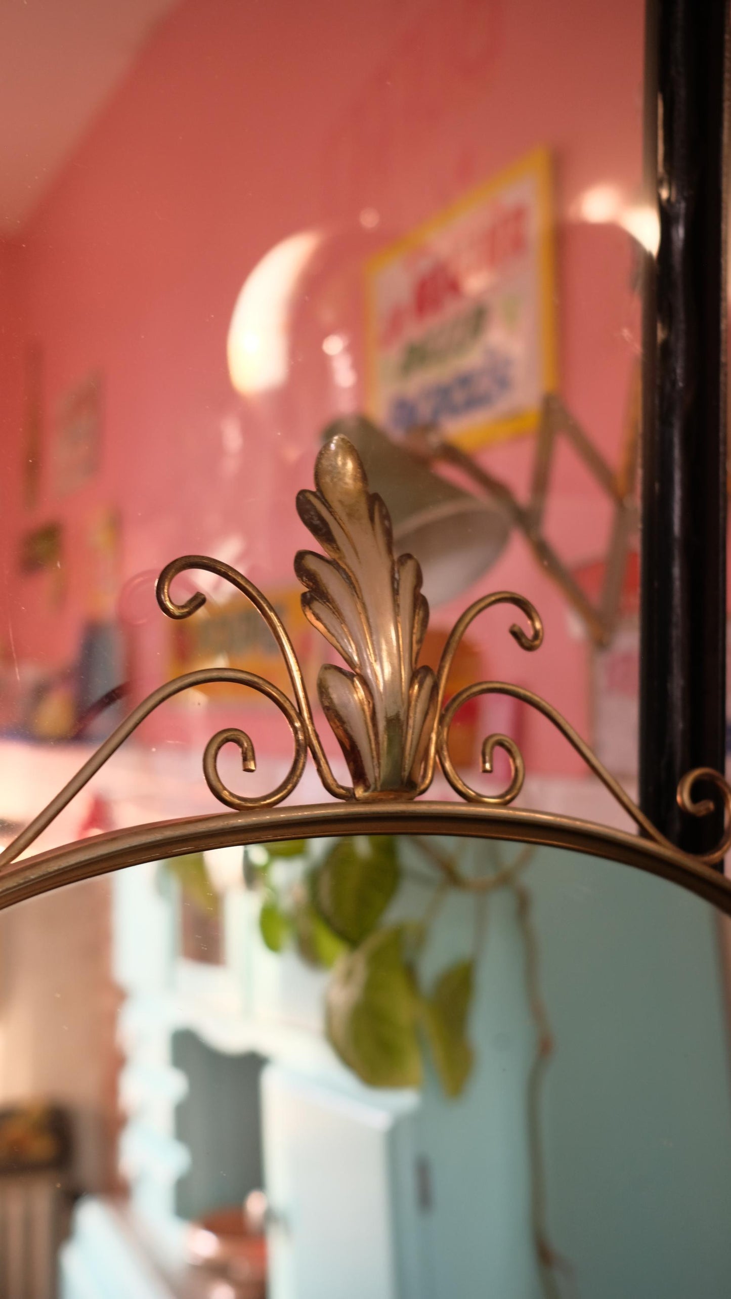 Miroir "rétroviseur" vintage fabriqué en Belgique