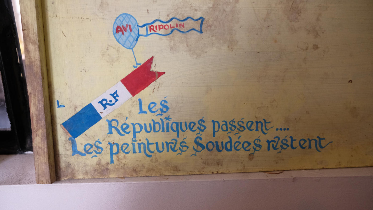 Panneau vintage en bois "propriété privée" peint à la main