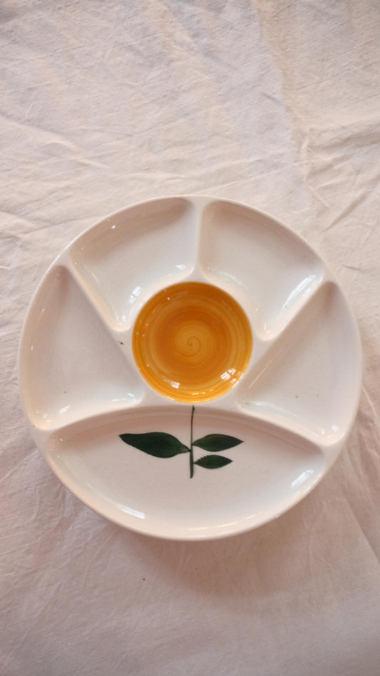 Assiettes à fondue Vintage Gien modèle Ascoli