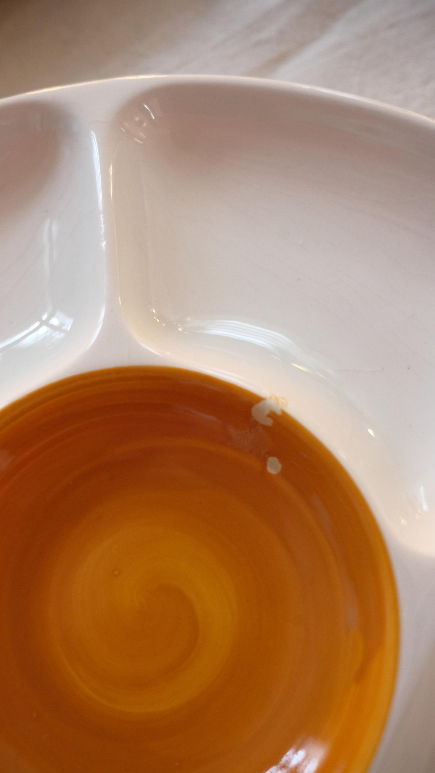 Assiettes à fondue Vintage Gien modèle Ascoli
