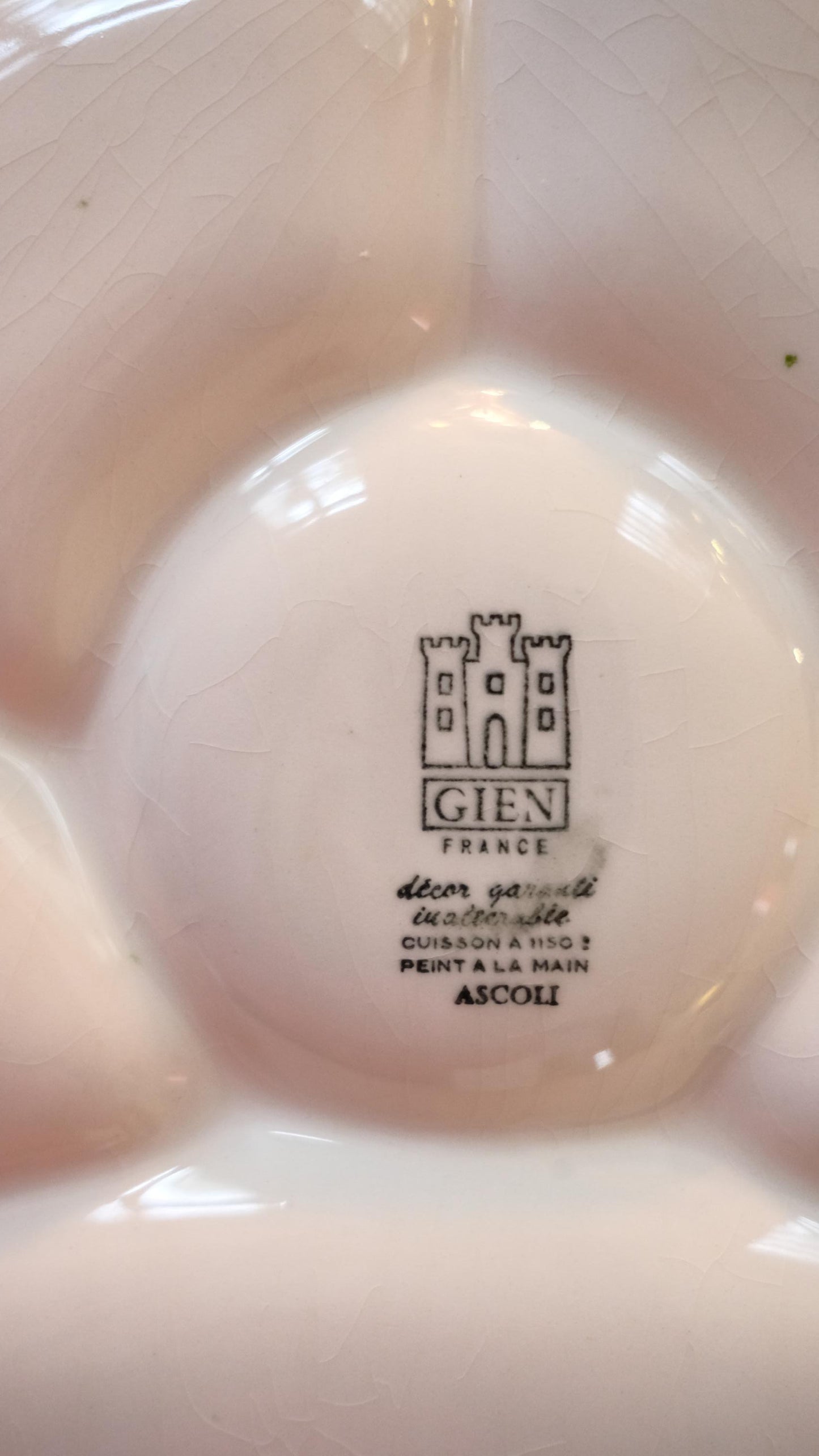 Assiettes à fondue Vintage Gien modèle Ascoli