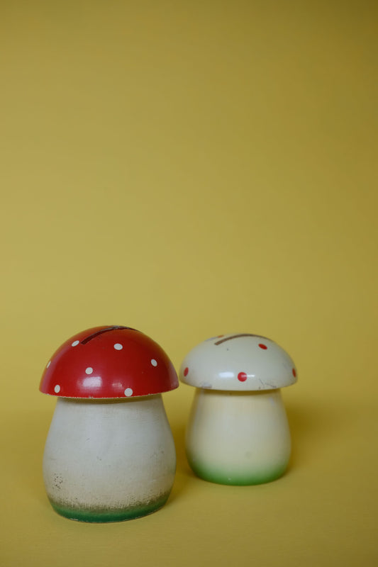 Tirelire Champignons en bois