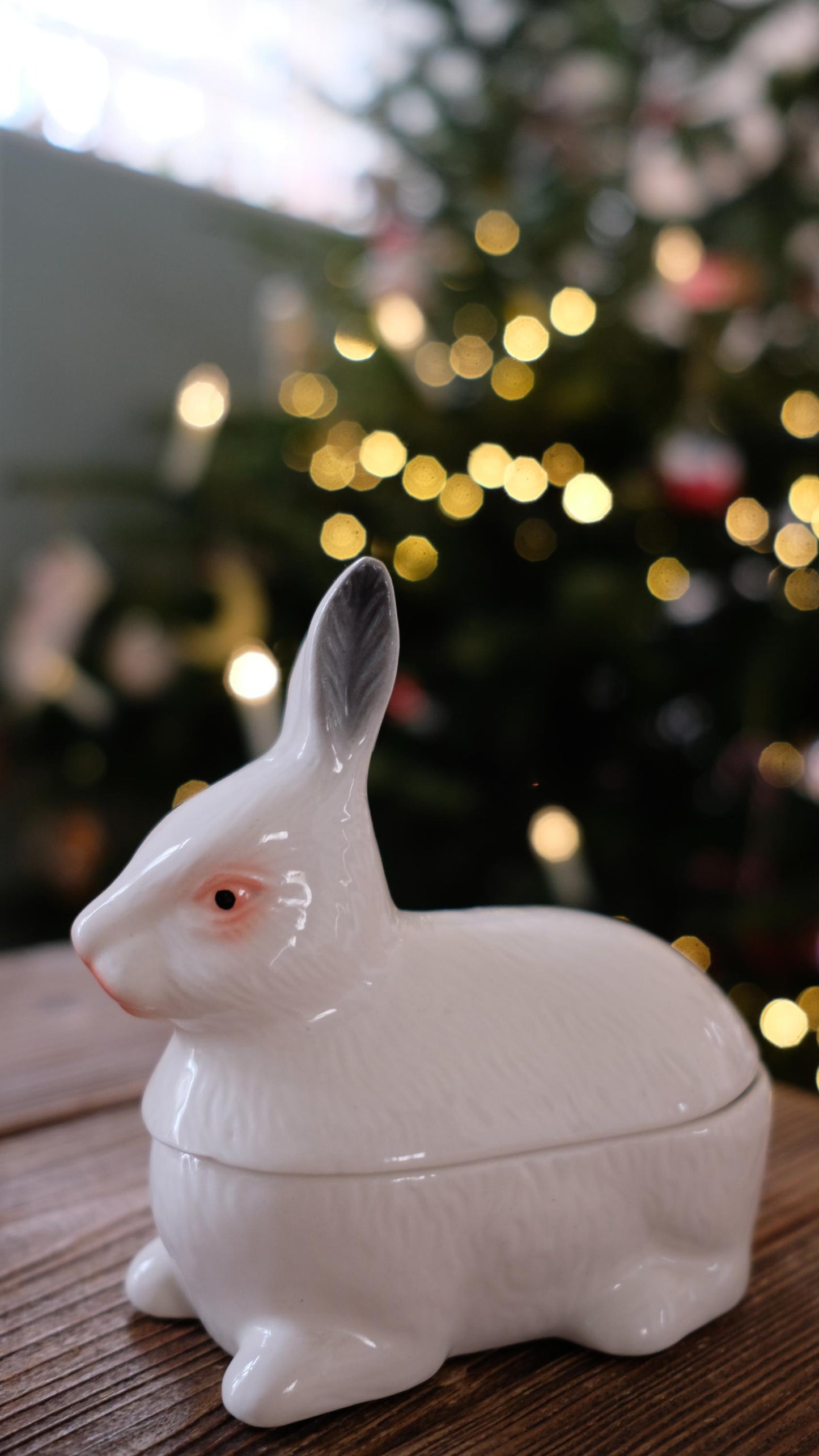 Petites terrines Caugant, modèle lapin blanc assez rare