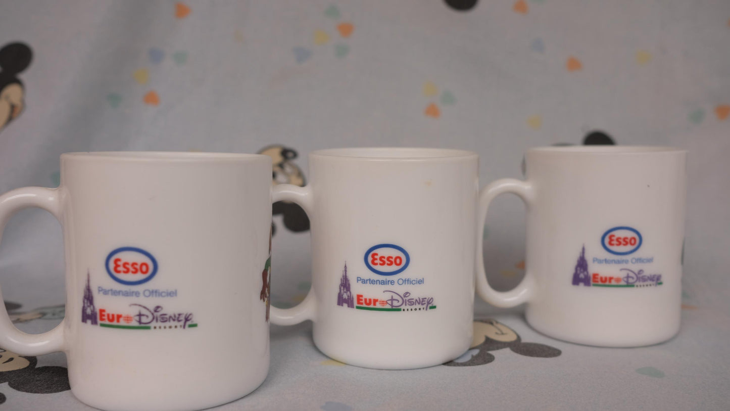 Mugs publicitaires Eurodisney par Esso en arcopal