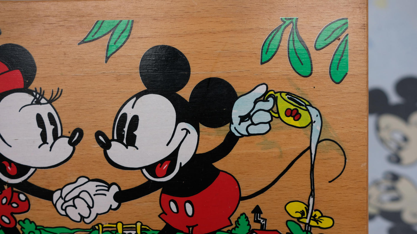 Coffret en bois Mickey et Minnie