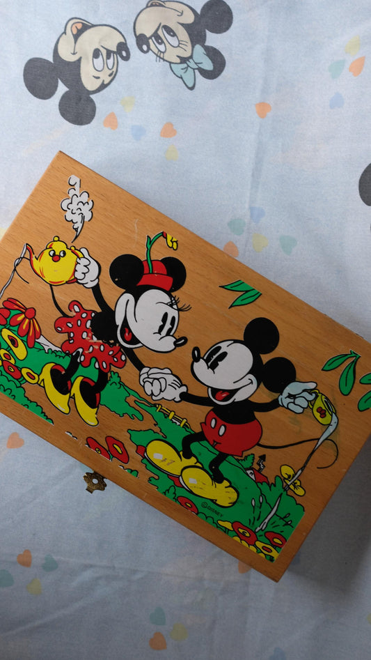 Coffret en bois Mickey et Minnie