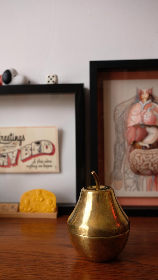 Boîte poire vintage en laiton