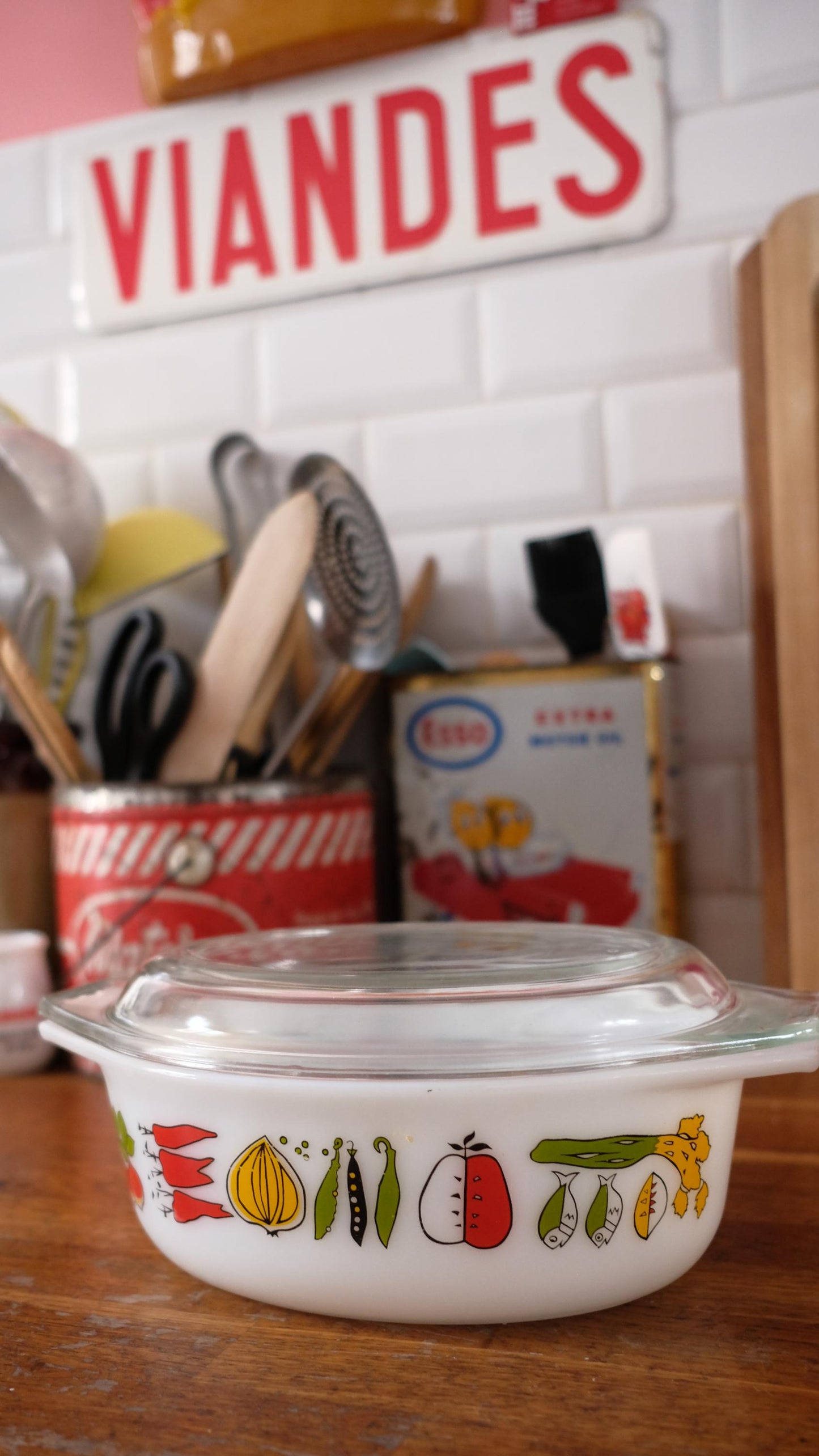 Plat JAJ en pyrex vintage made in England