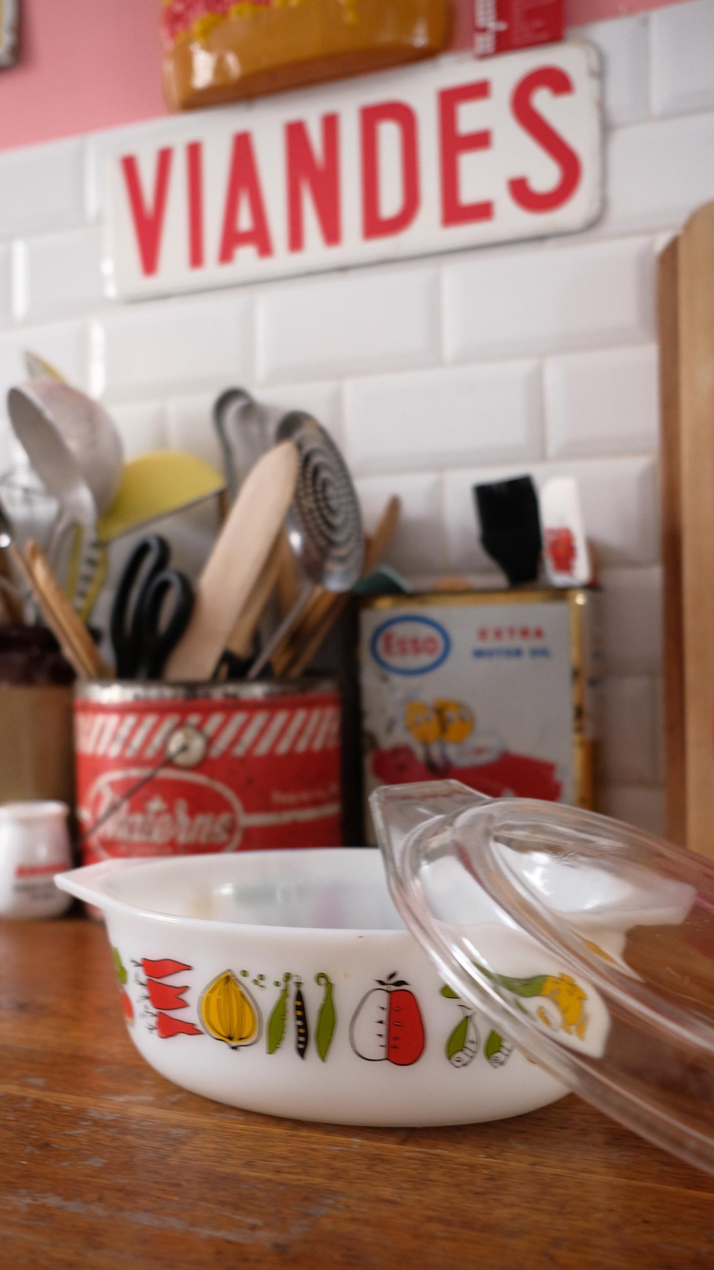 Plat JAJ en pyrex vintage made in England