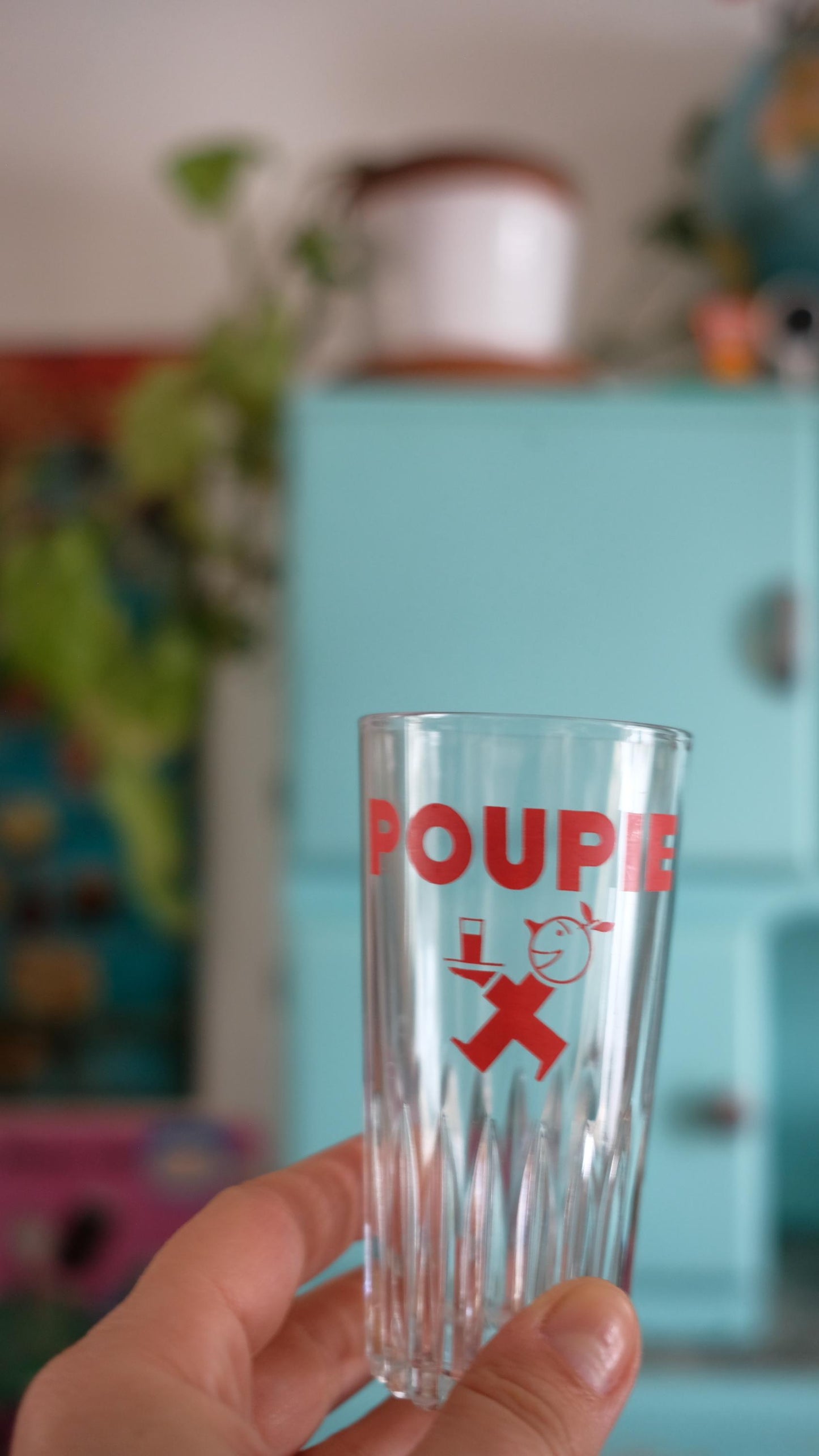 Verres Publicitaire Poupie vintage