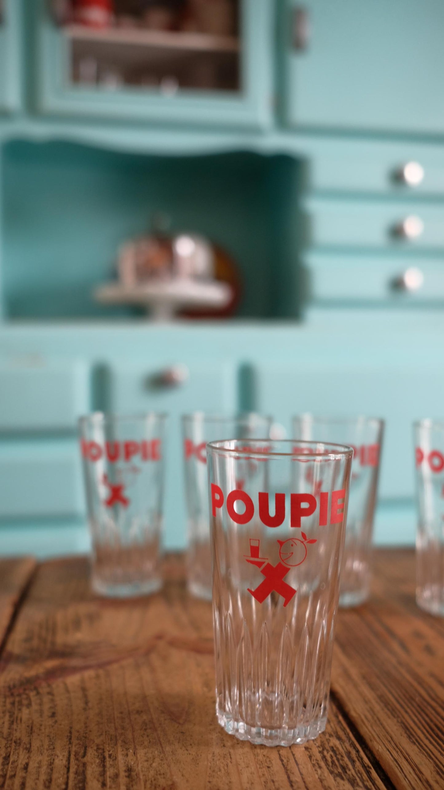 Verres Publicitaire Poupie vintage