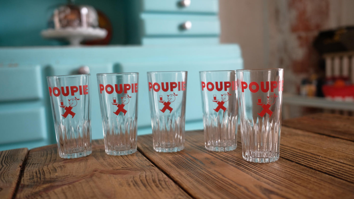 Verres Publicitaire Poupie vintage