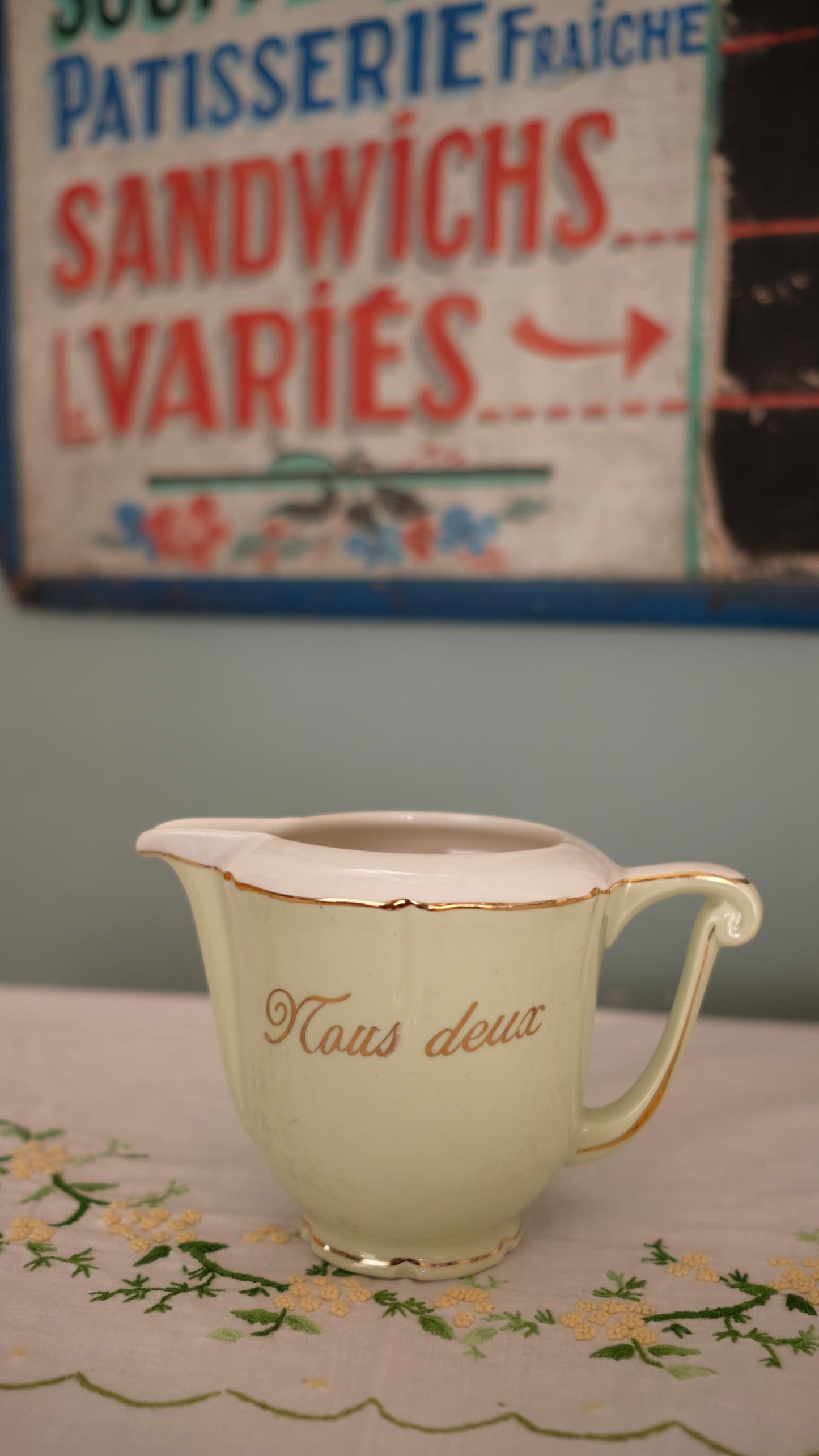 Pot à lait/pichet nous deux vintage Céranor