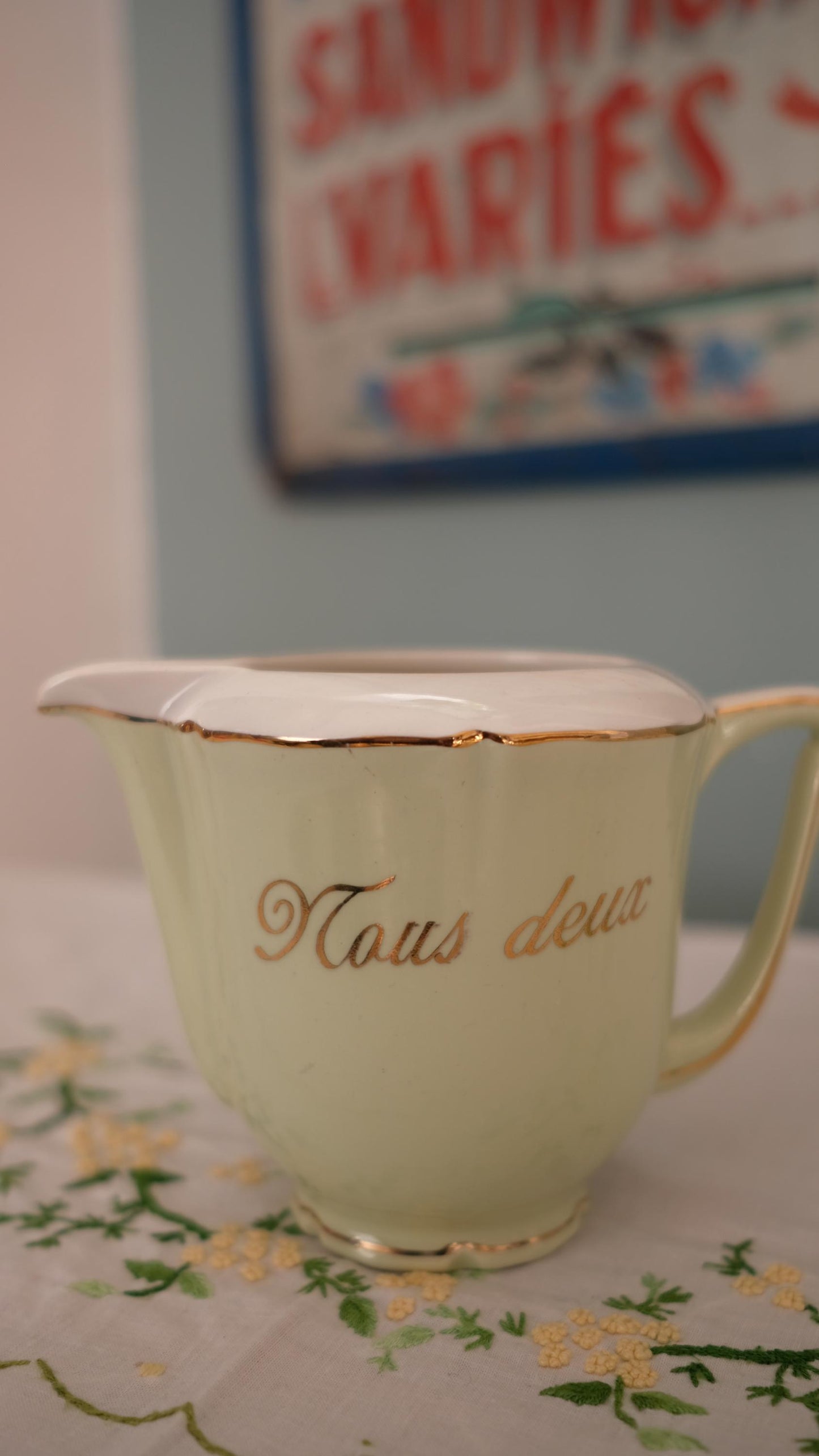 Pot à lait/pichet nous deux vintage Céranor