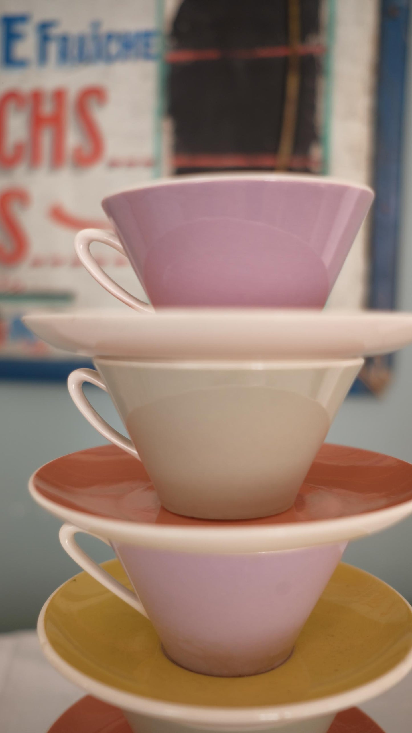 Lot de 5 tasses à espresso+coupelles  vintageVilleroy&Boch