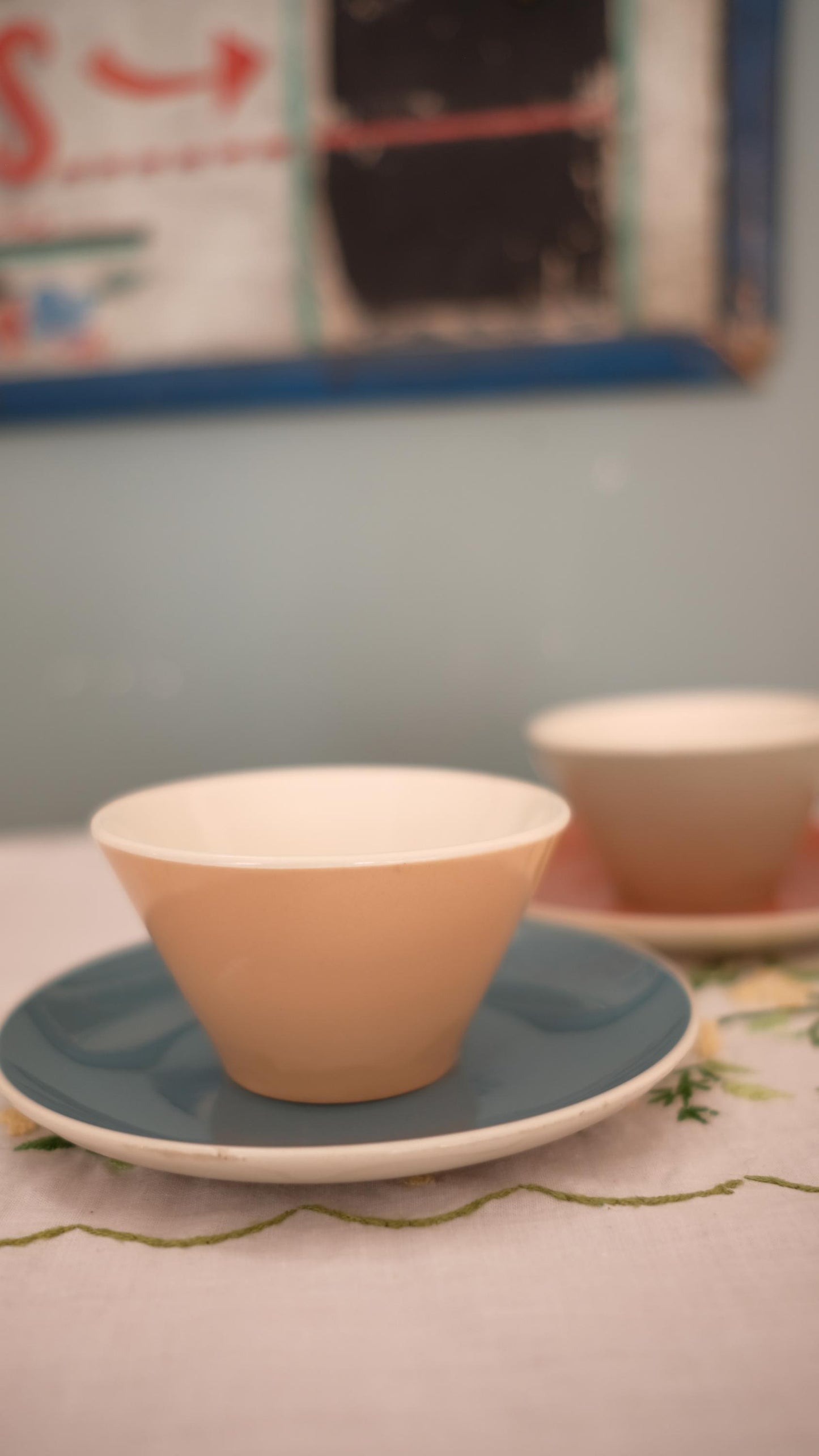 Lot de 5 tasses à espresso+coupelles  vintageVilleroy&Boch