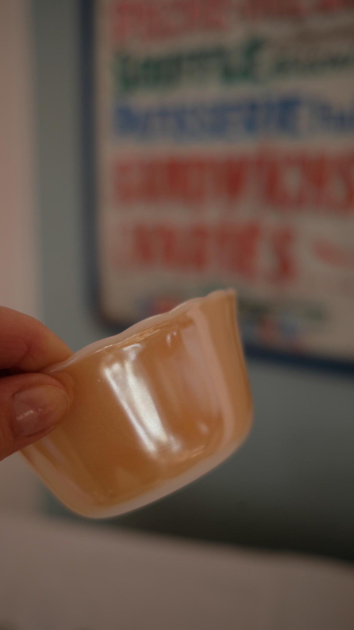 Lot de quatre ramequins fire king made in usa modèle peach glass