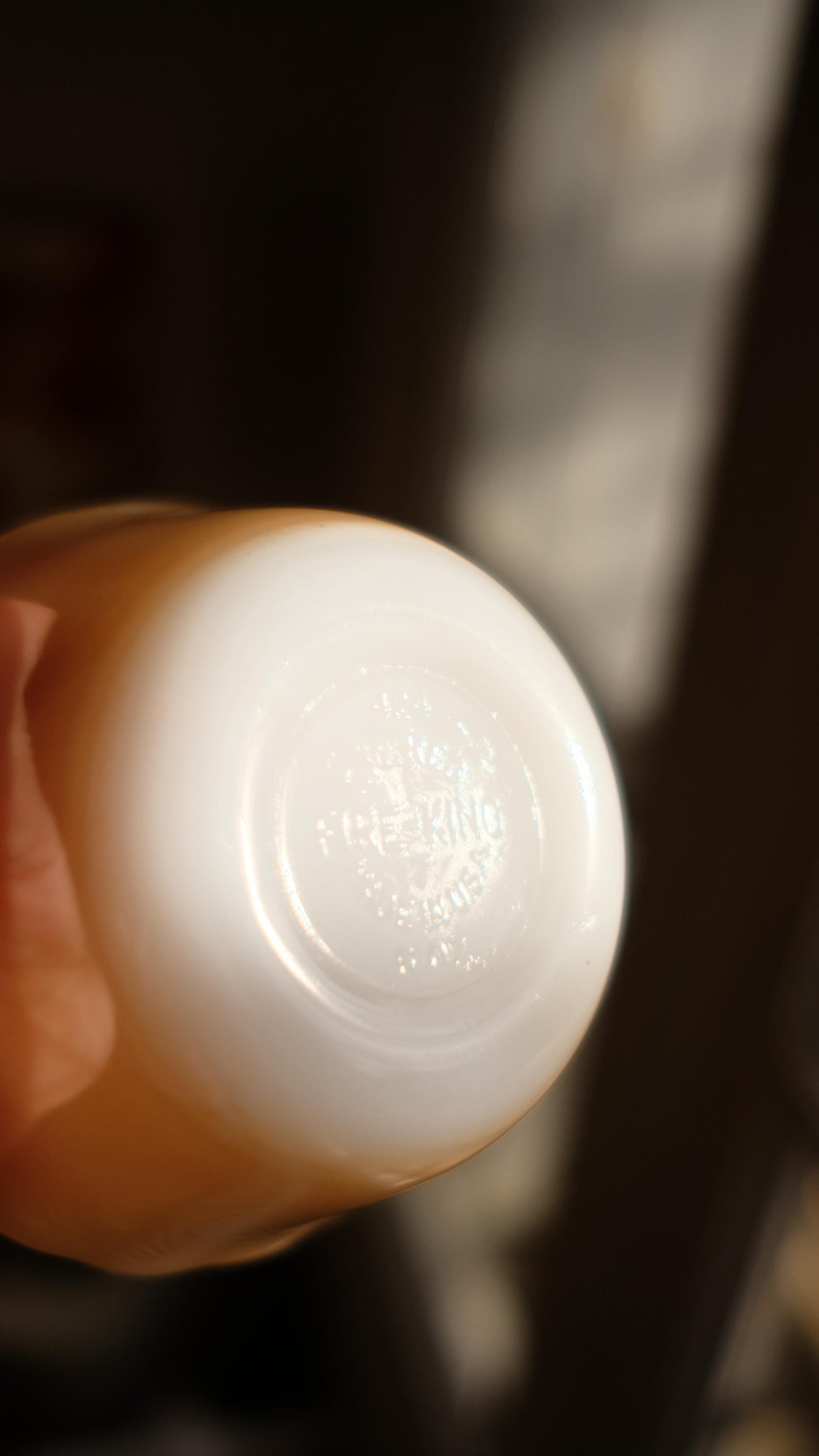 Lot de quatre ramequins fire king made in usa modèle peach glass