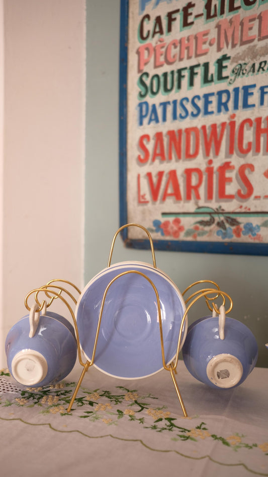 Service à thé Digoin Sarreguemines vintage