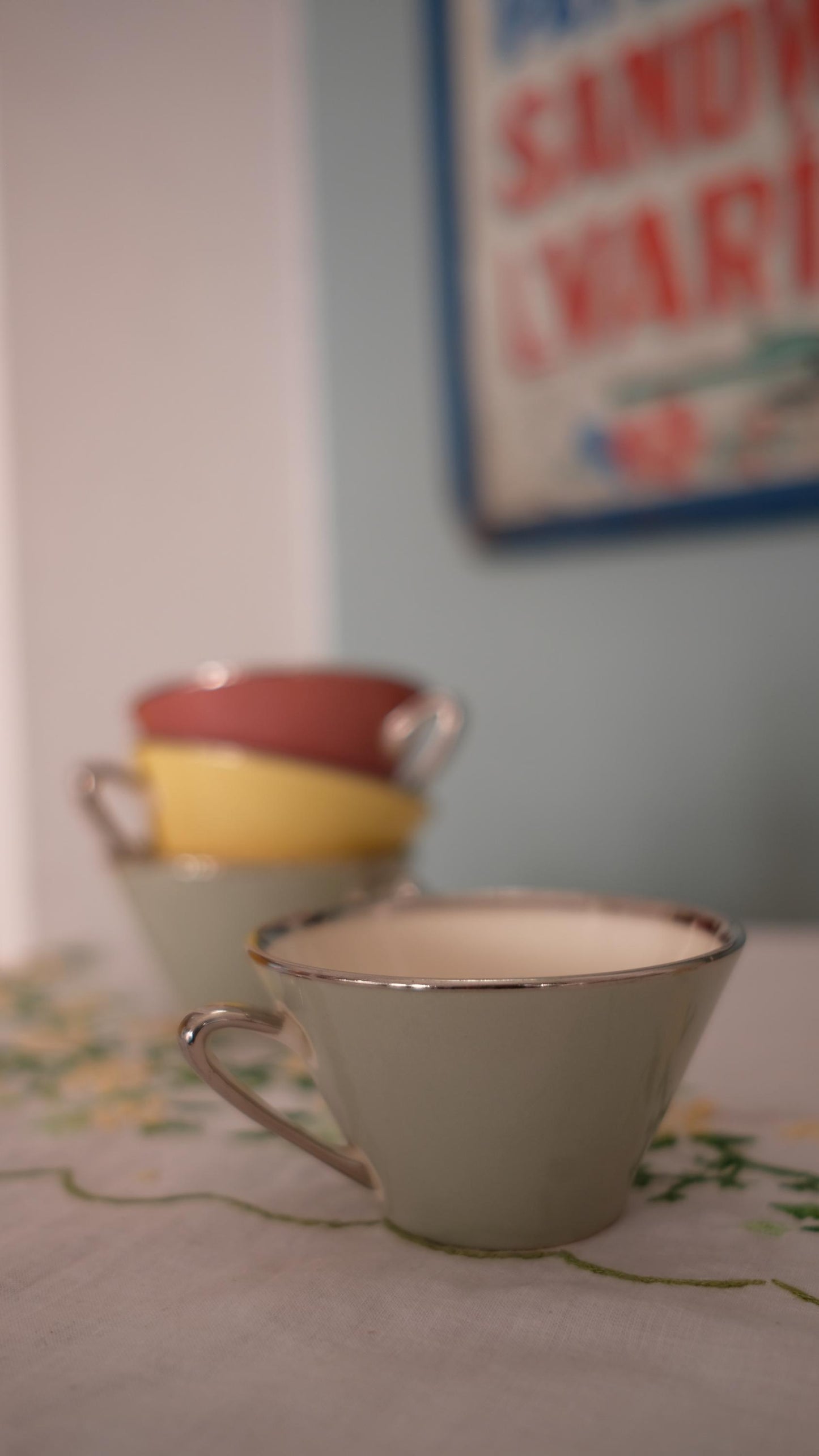 Lot de quatre tasses à expresso Villeroy & Boch vintage