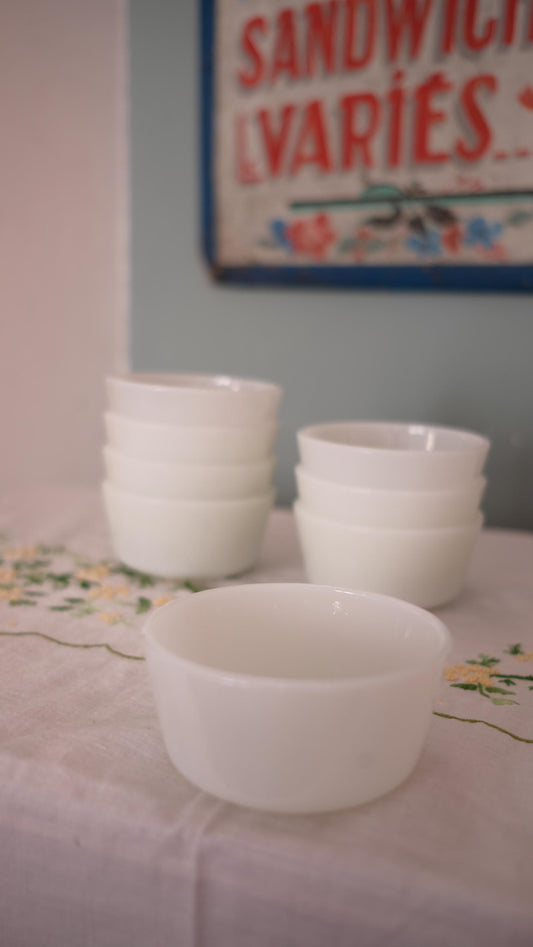 Lot de 4 ramequins en pyrex fire king vintage made in USA