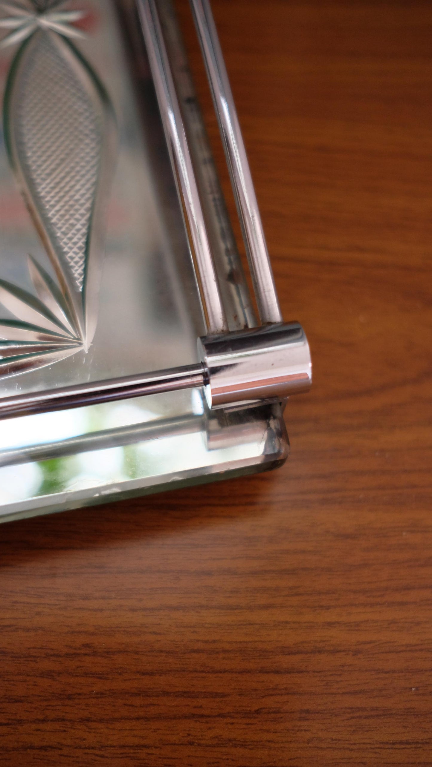 Plateau miroir vintage années 30