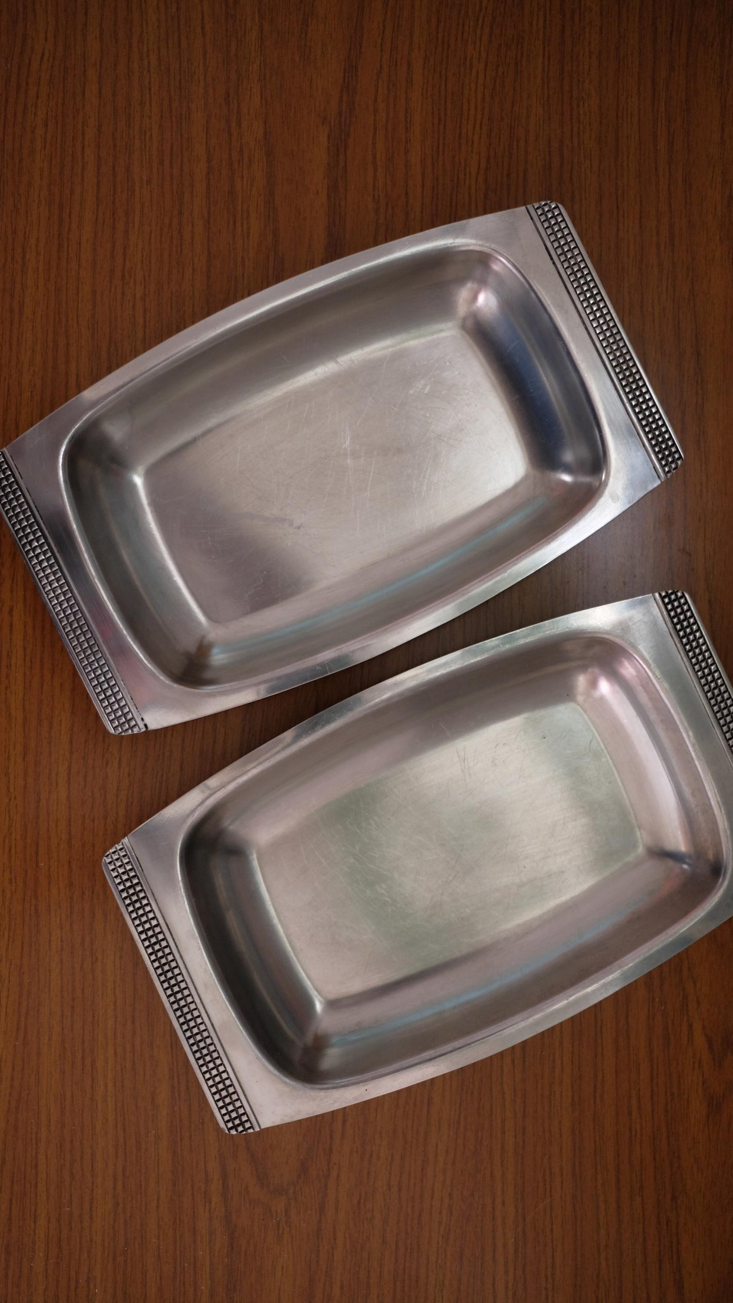 Lot de deux raviers Rostfrei vintage en inox