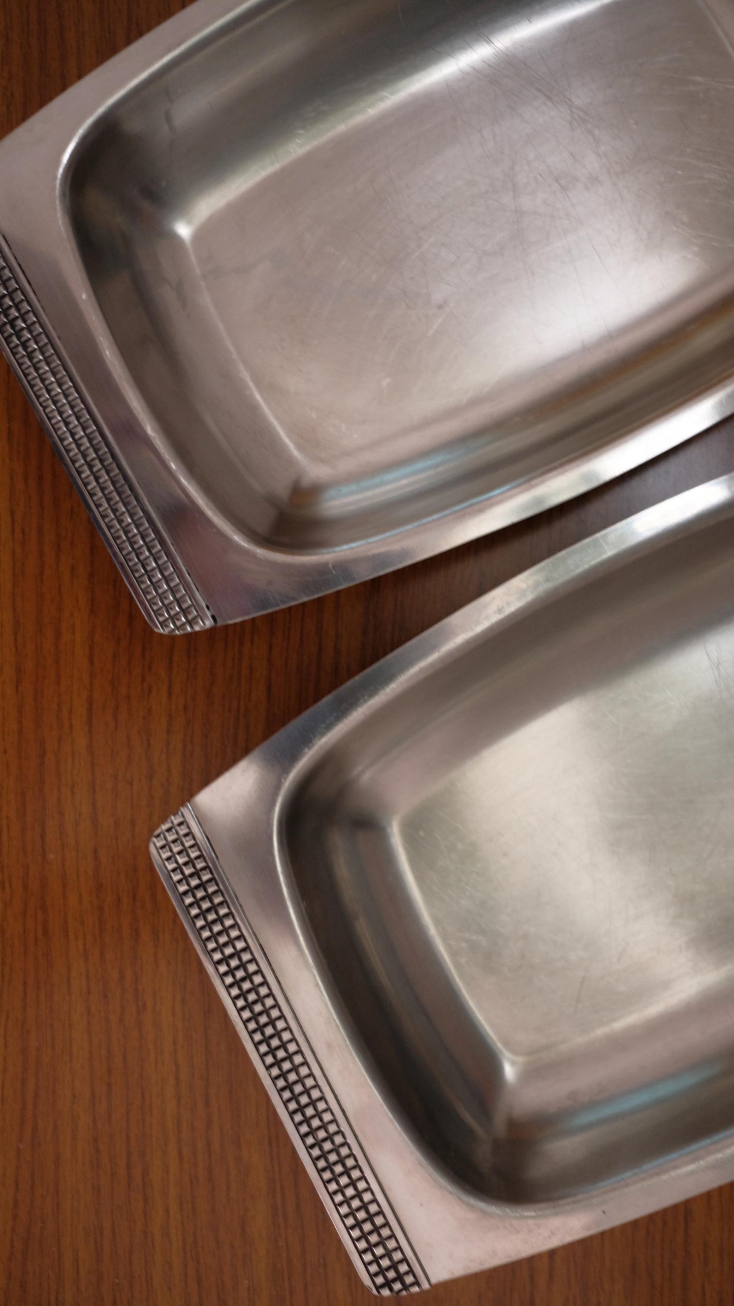 Lot de deux raviers Rostfrei vintage en inox