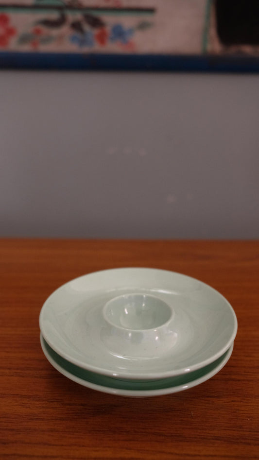 Lot de deux coquetiers vintage en mélaminé