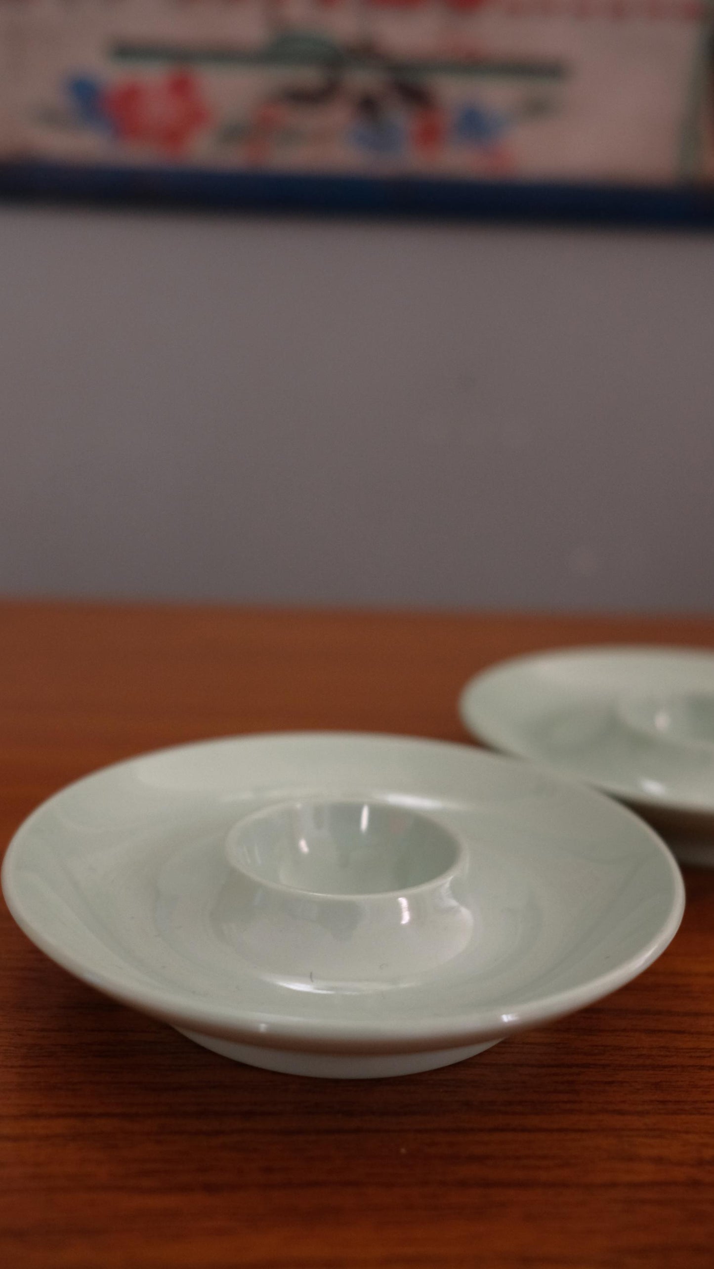 Lot de deux coquetiers vintage en mélaminé