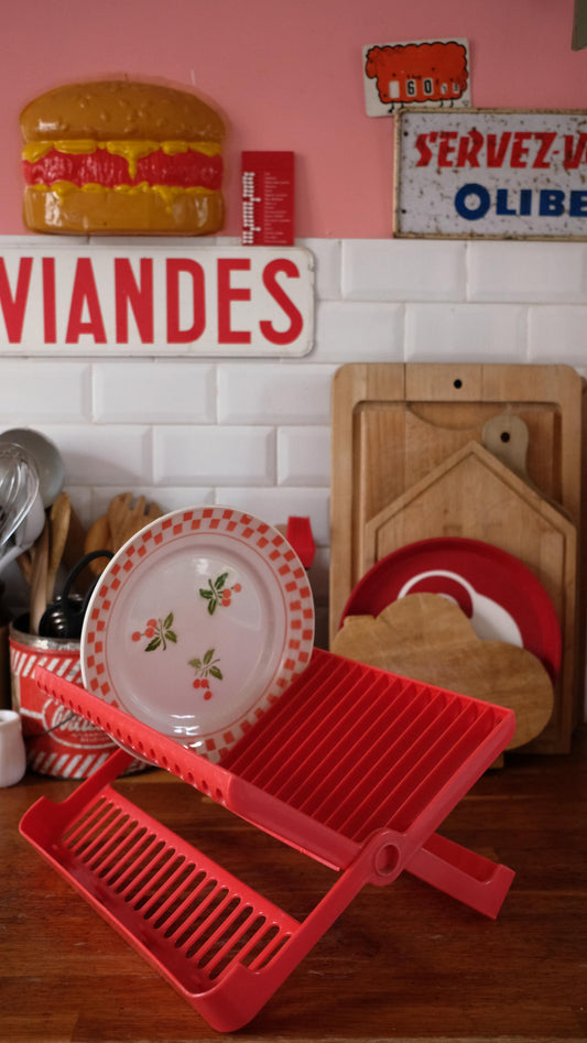 Egouttoir vintage en plastique années 70