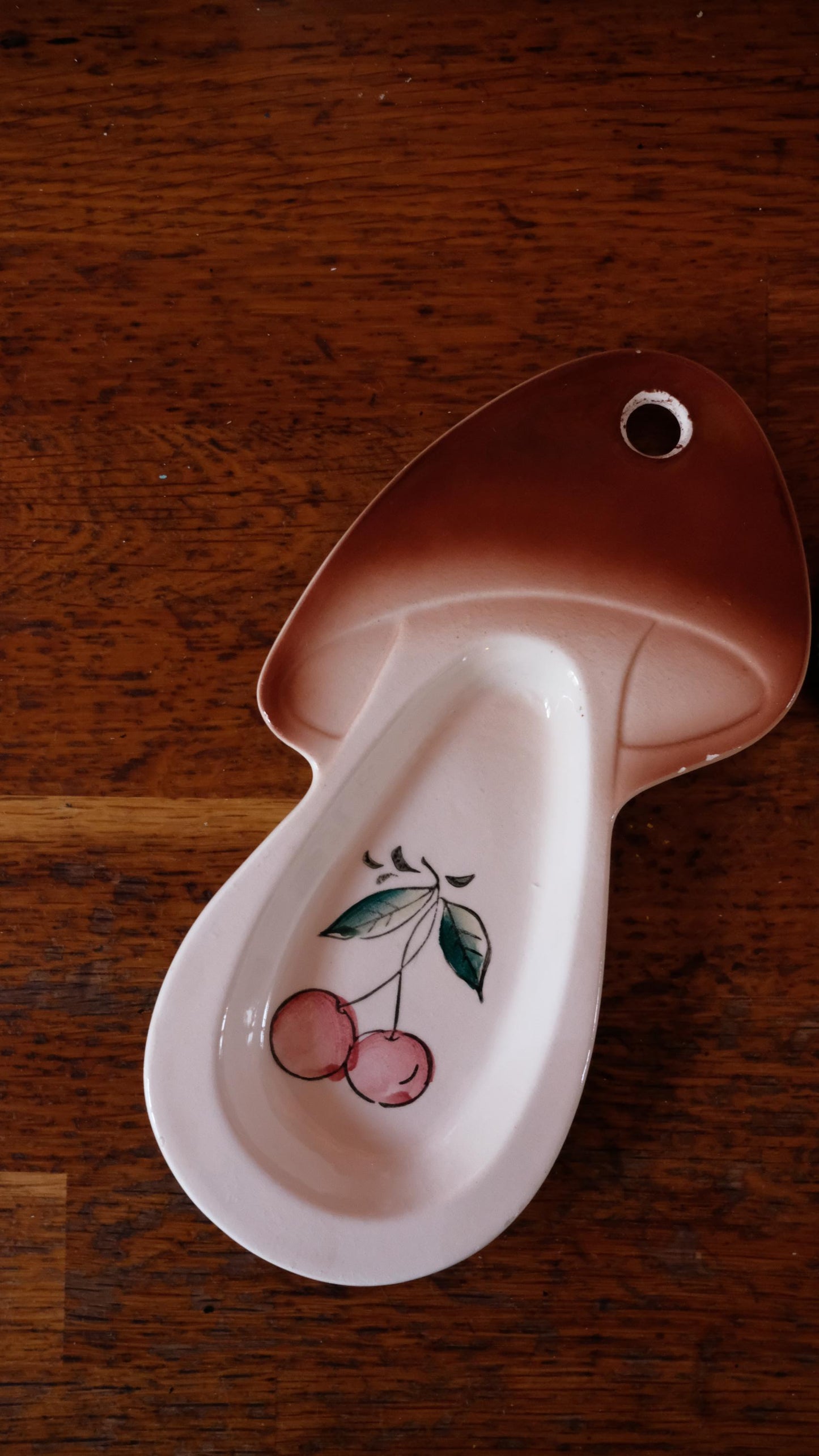 Repose cuillère vintage en forme de champignon