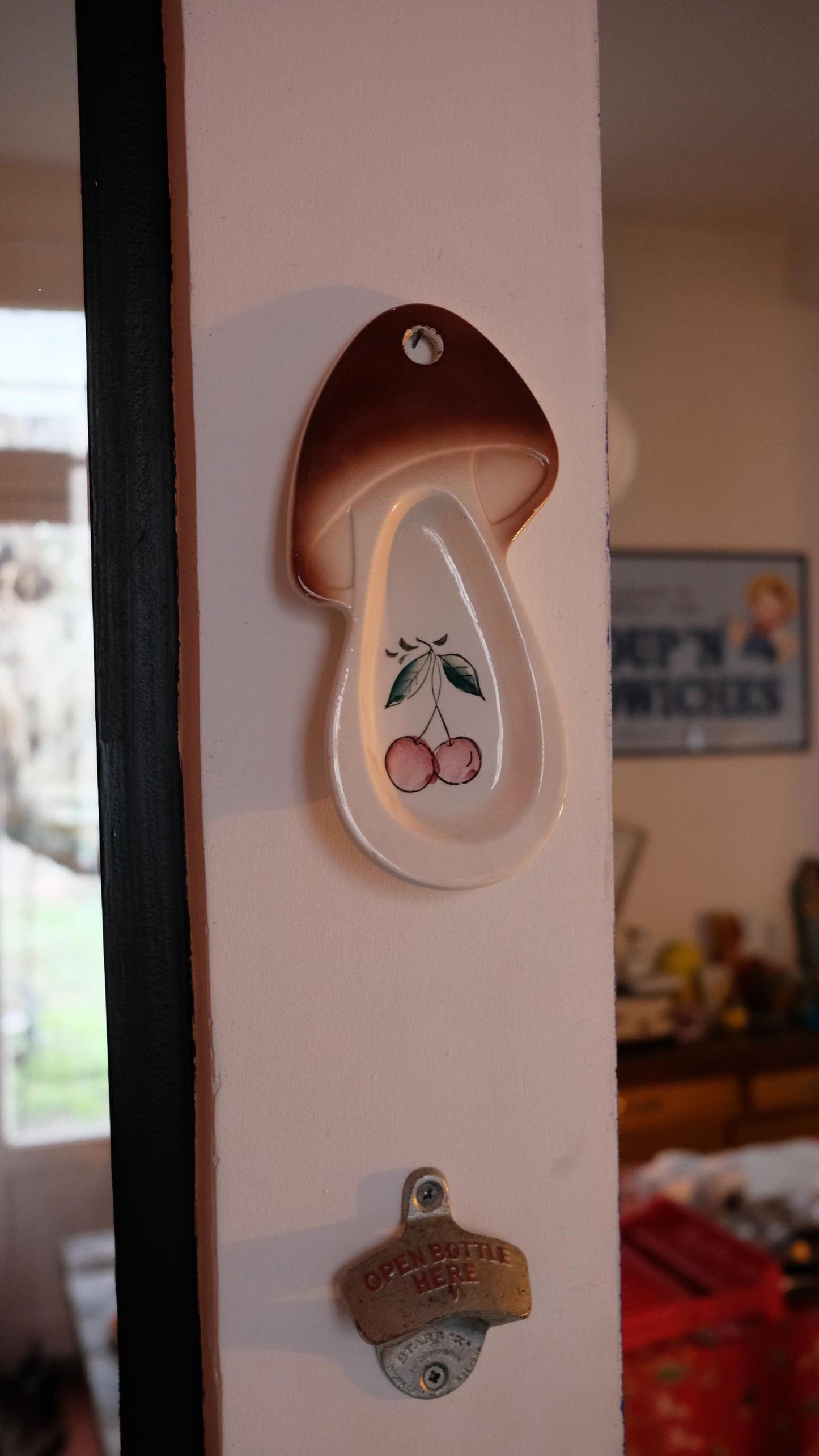 Repose cuillère vintage en forme de champignon