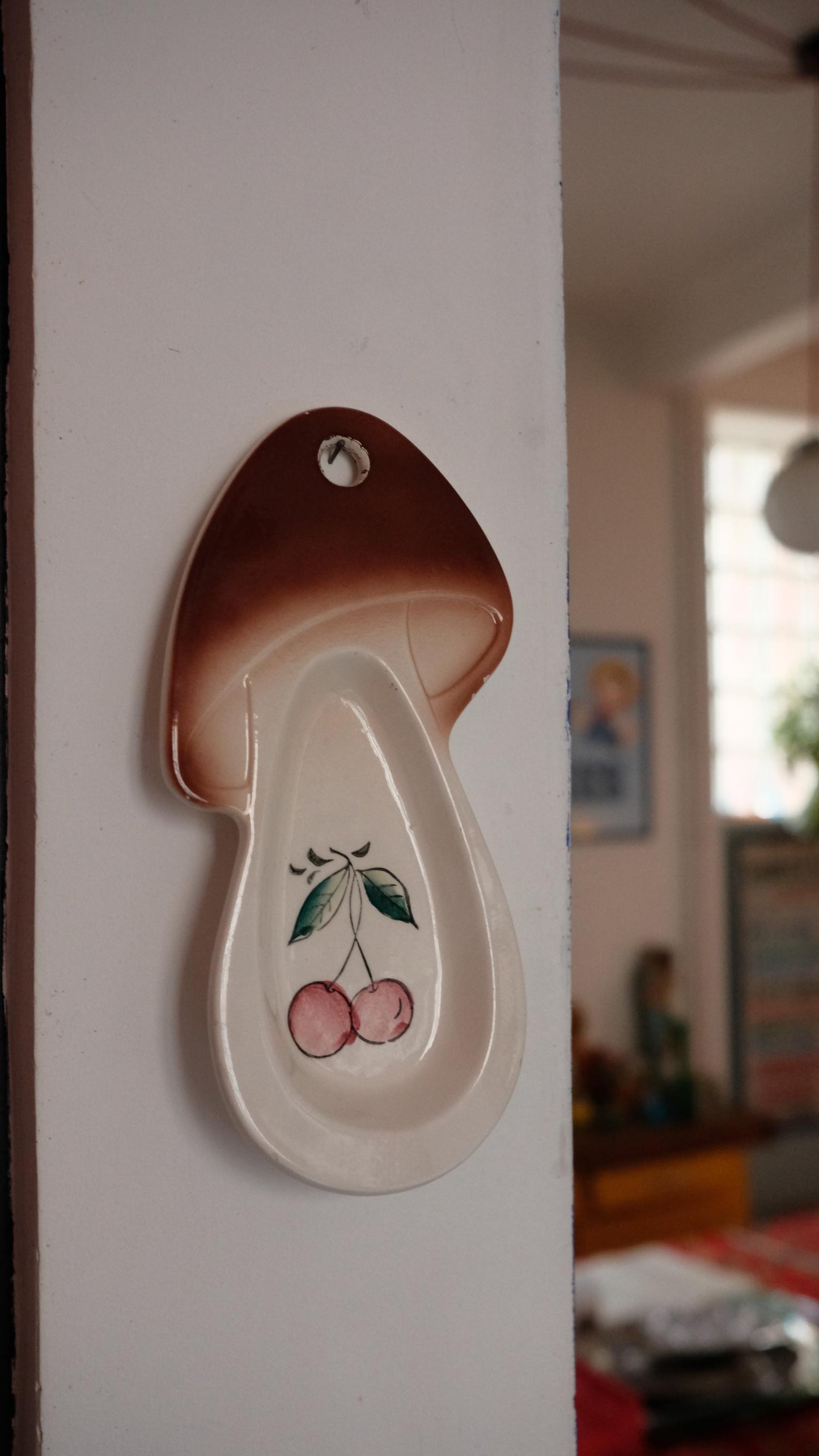 Repose cuillère vintage en forme de champignon