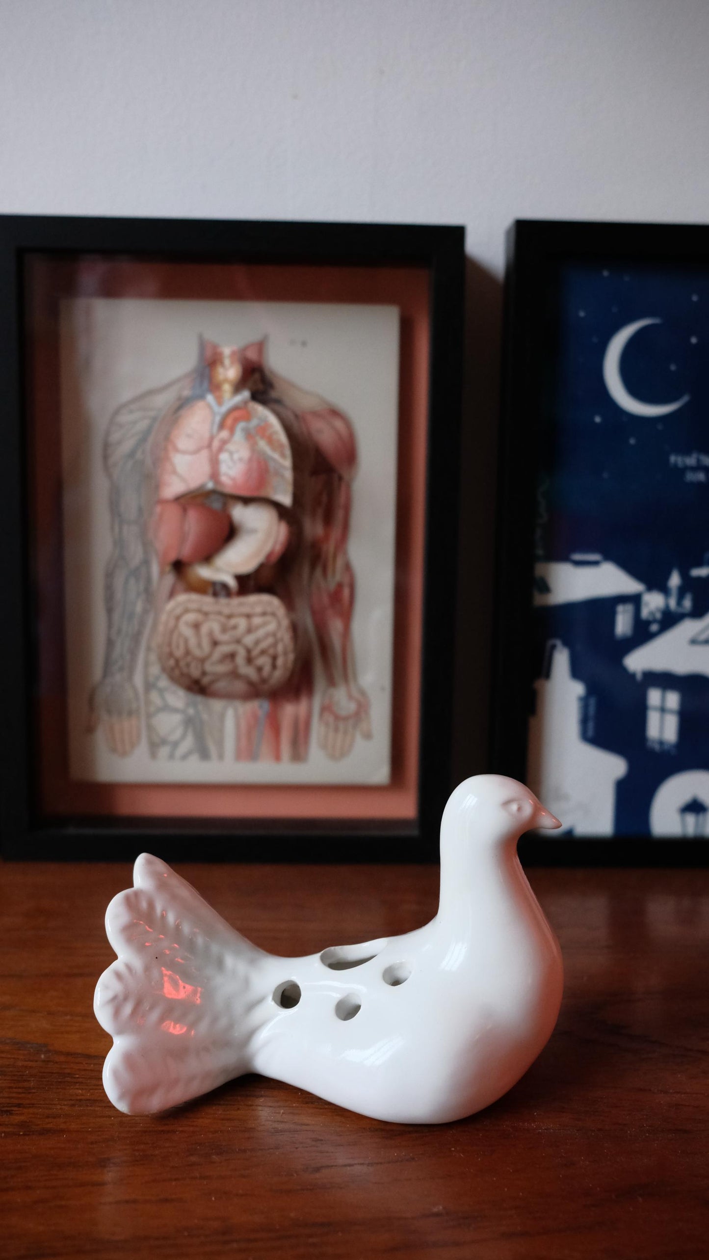 Pique fleurs vintage zoomorphe en forme de tourterelle