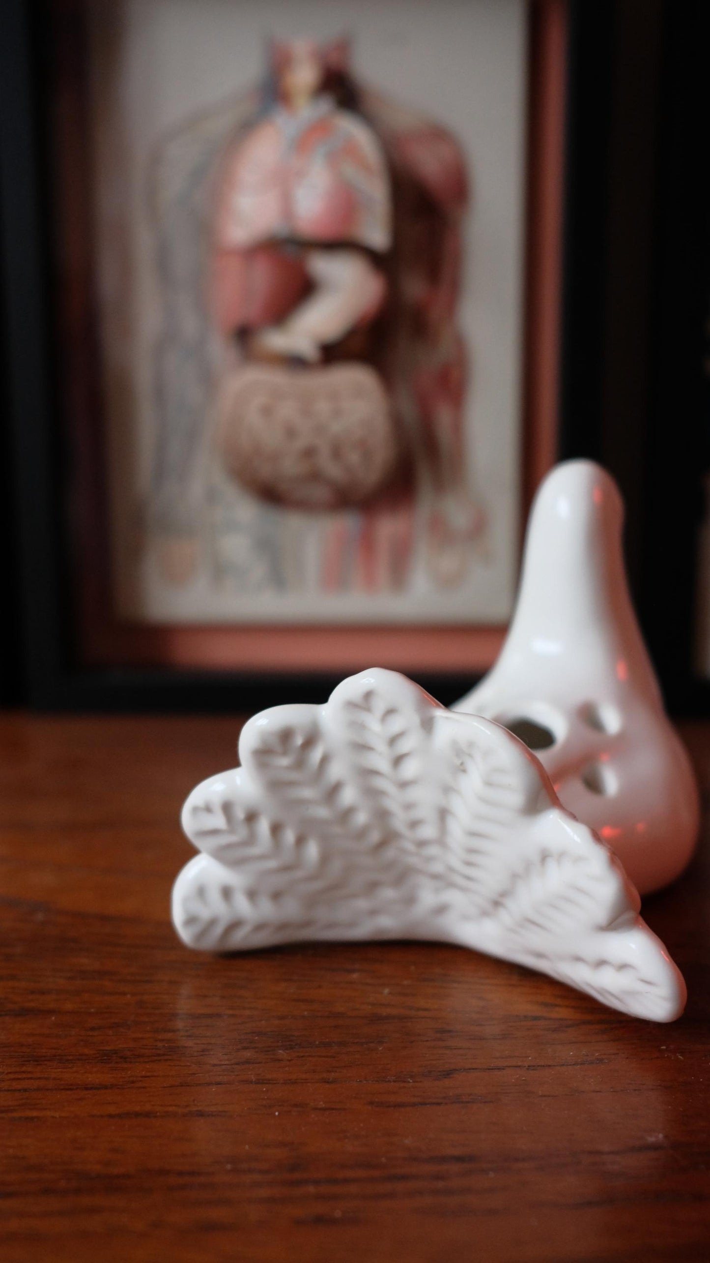 Pique fleurs vintage zoomorphe en forme de tourterelle