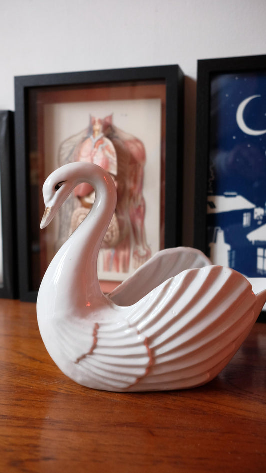 Cache pot cygne vintage